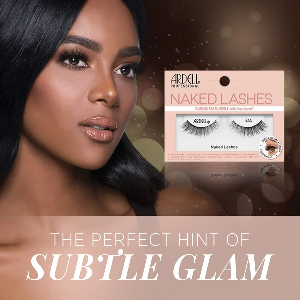 Ardell Naked Lashes Natural 433 with Invisiband – Lightweight, Natural False Eyelashes, Soft Volume Strip, 1 Pair - Image 3