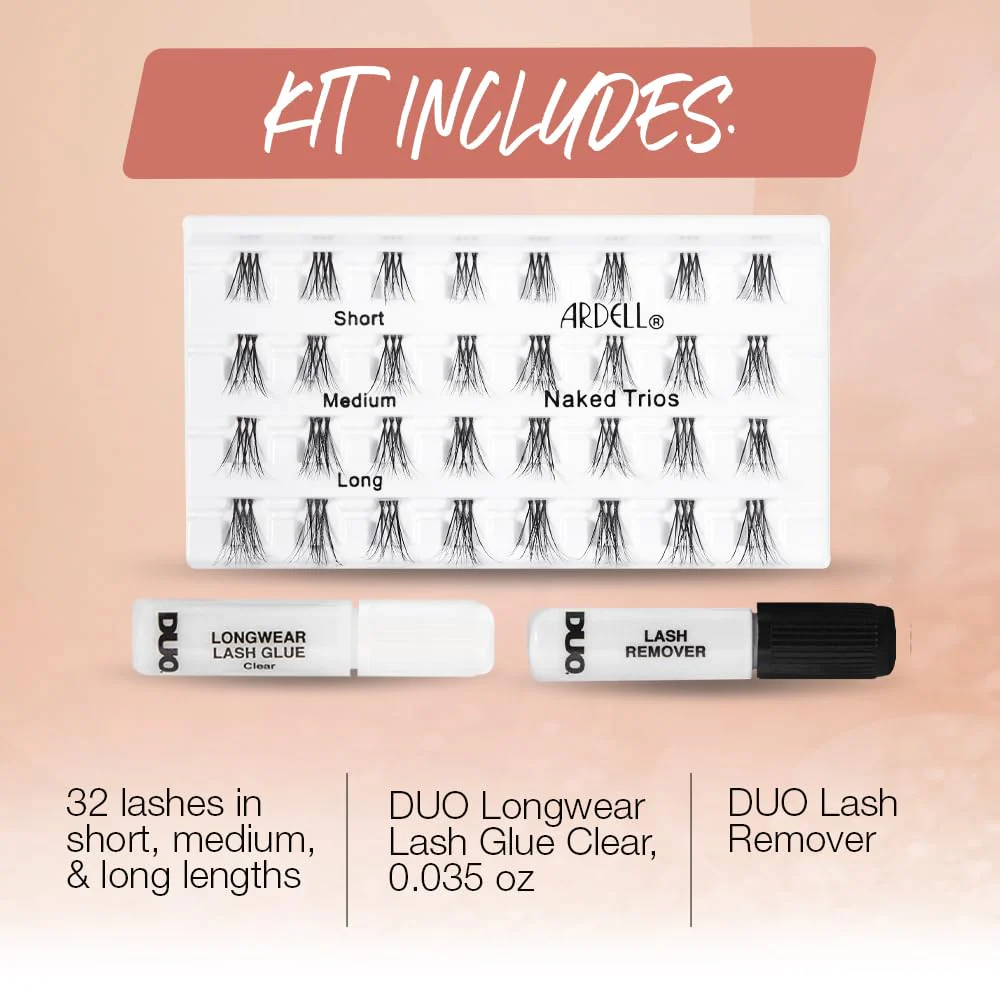 Ardell Naked Lashes Trios Kit, 32 Trios, 1 pack - Image 4
