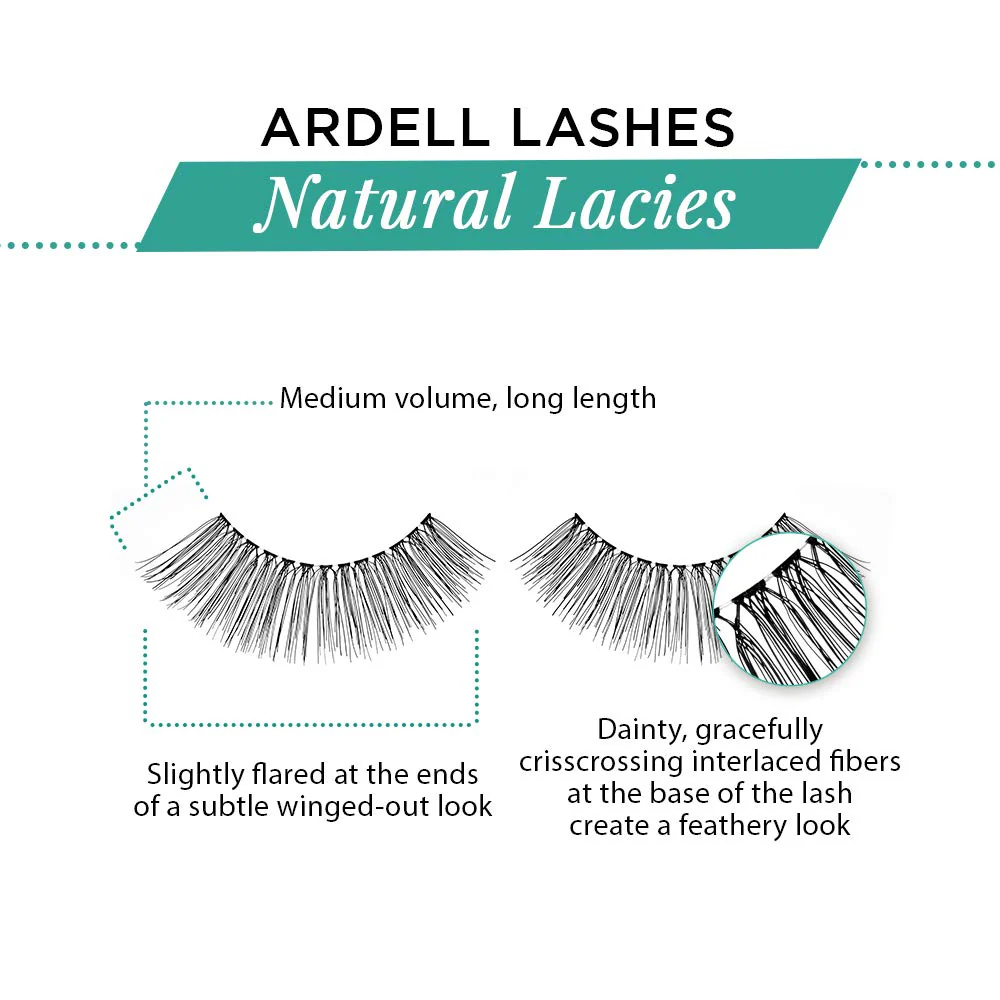 Ardell Natural Lashes False Eyelashes Lacies Black (4 Pack) - Image 4