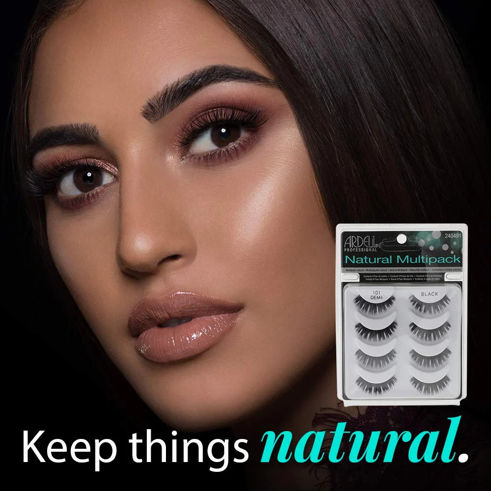 Ardell Natural Lashes Multipack, Demi Wispies #101 - Black, Lightweight, Natural Looking False Eyelashes, 2 Pack - Image 2