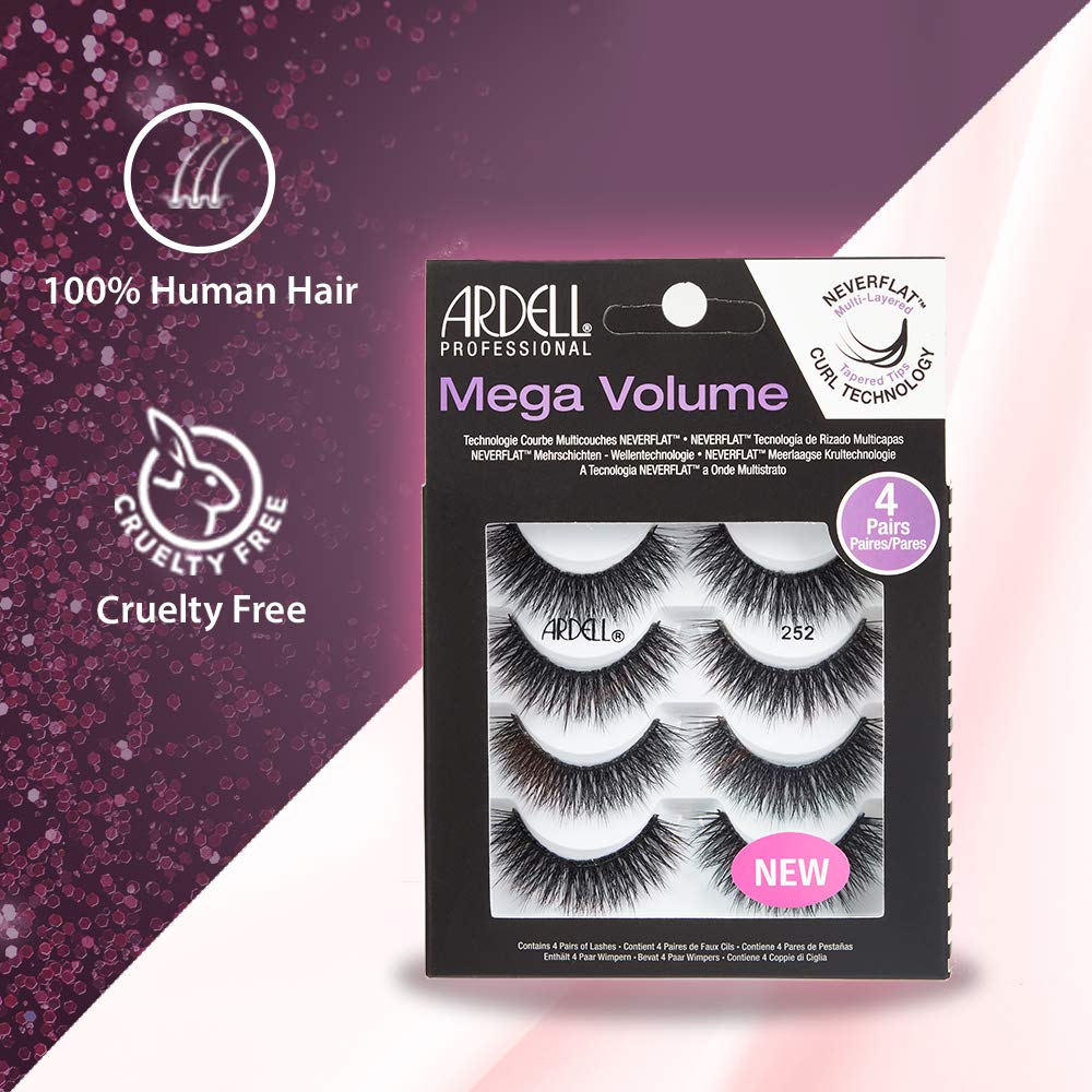 Ardell Natural Look Mega Volume, 252 - Full Volume, Long-Lasting Fake Lashes for Flawless Look, 4 Pairs - Image 3