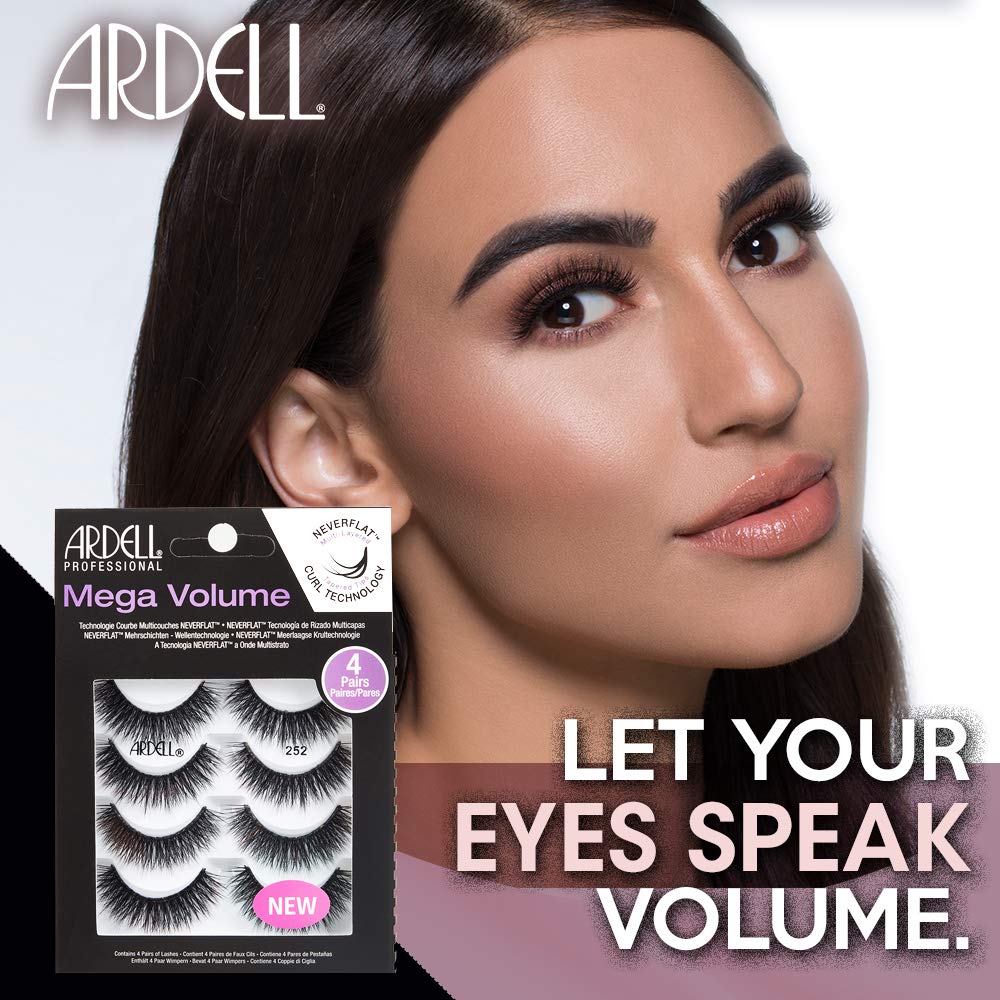 Ardell Natural Look Mega Volume, 252 - Full Volume, Long-Lasting Fake Lashes for Flawless Look, 4 Pairs - Image 4
