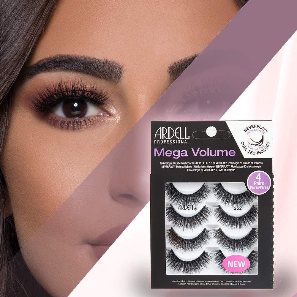 Ardell Natural Look Mega Volume, 252 - Full Volume, Long-Lasting Fake Lashes for Flawless Look, 4 Pairs - Image 5