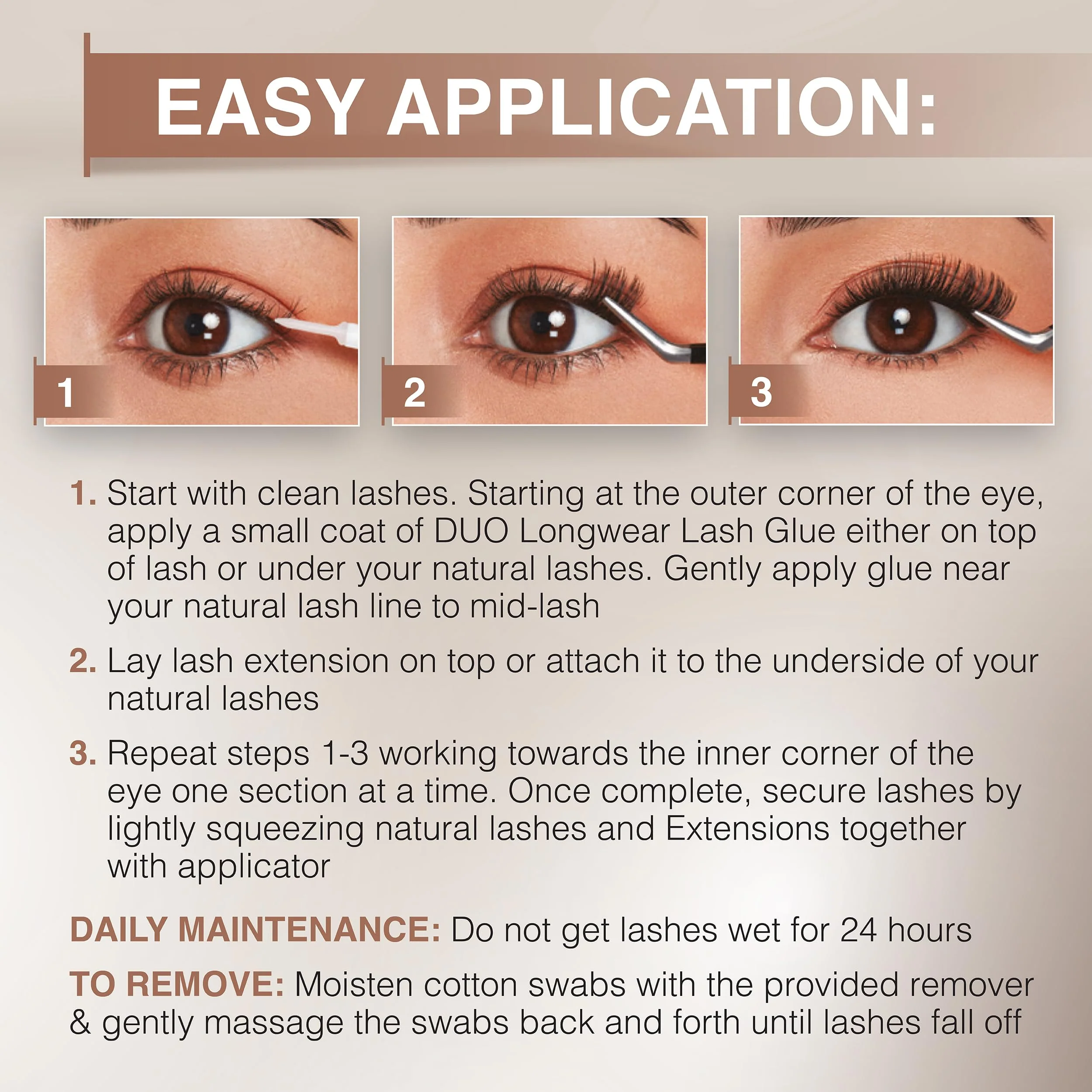 Ardell Pre-Mapped Eyelash Extensions Kit - False Lashes Cat Eye, Reusable Segmented Lash Strips, Long-Lasting with Lash Glue and Remover, 4-Pack - Image 2