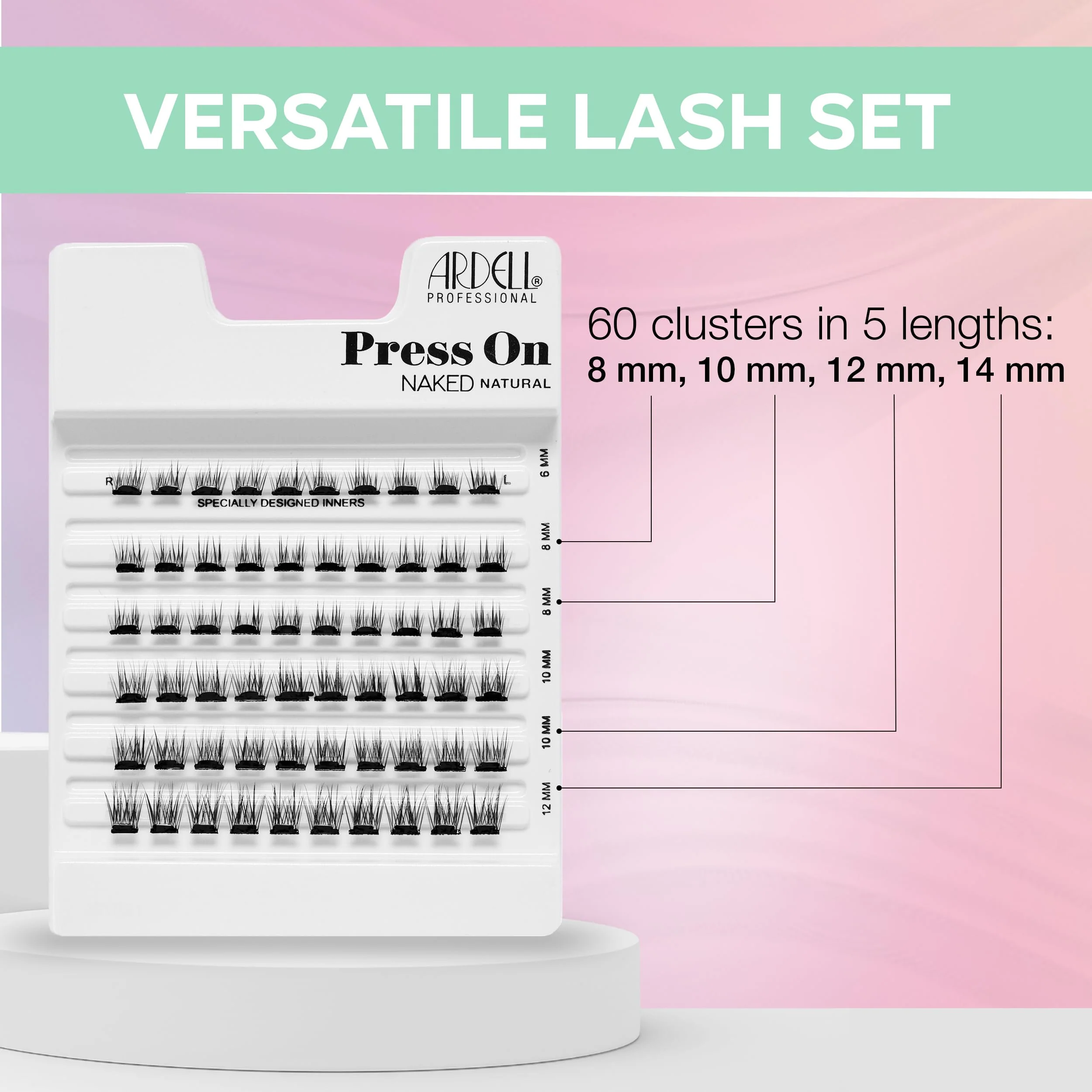 Ardell Press On Lashes Naked Natural – Pre Glued Lash Clusters for All-Day Wear, No Glue Needed, 60 Clusters - Image 3