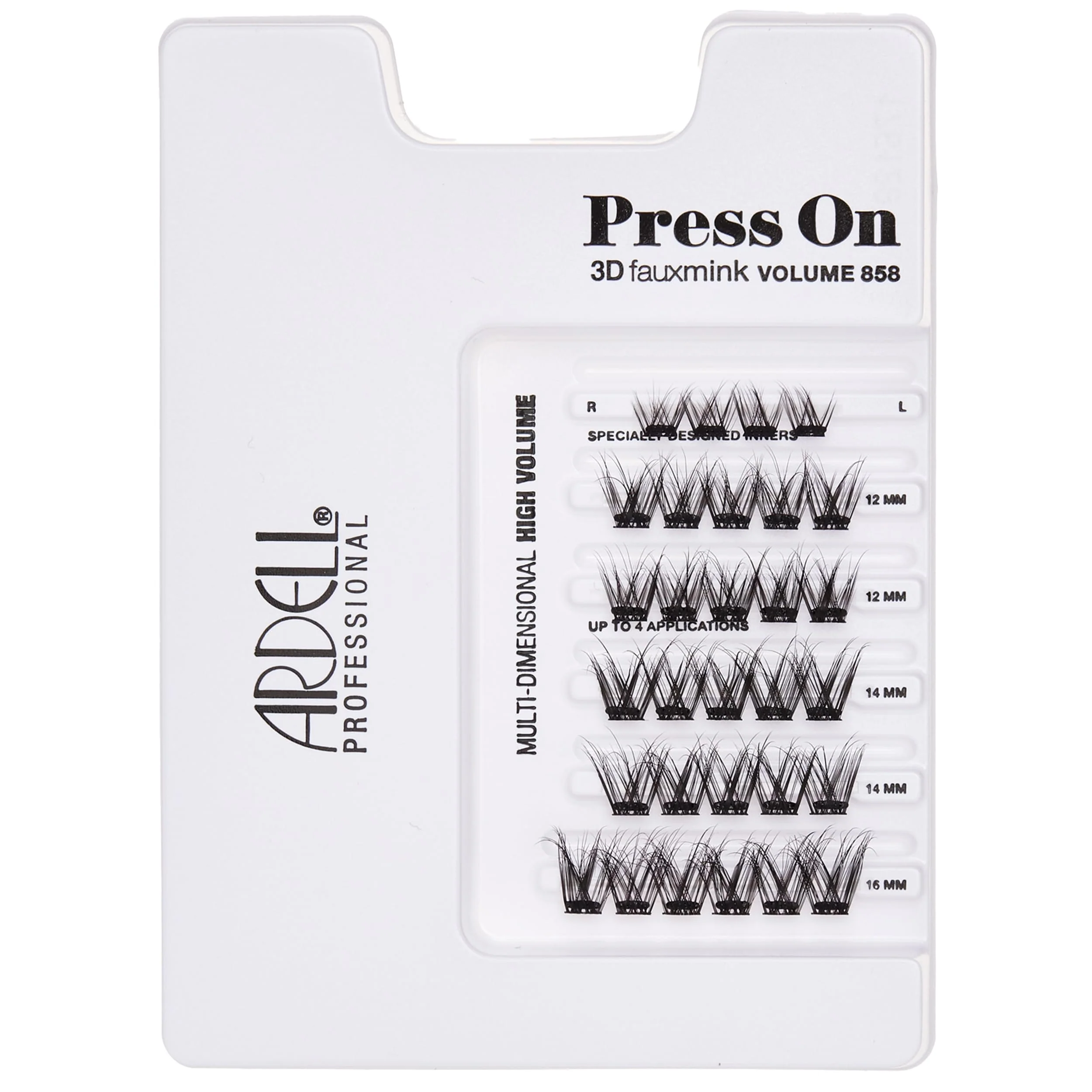 Ardell Press On Overlash 3D Fauxmink Volume 858 – Self Adhesive Lash Clusters, No Glue Needed Eyelashes, Pre Glued Cluster Eyelash Extensions, 1 Pack - Image 9