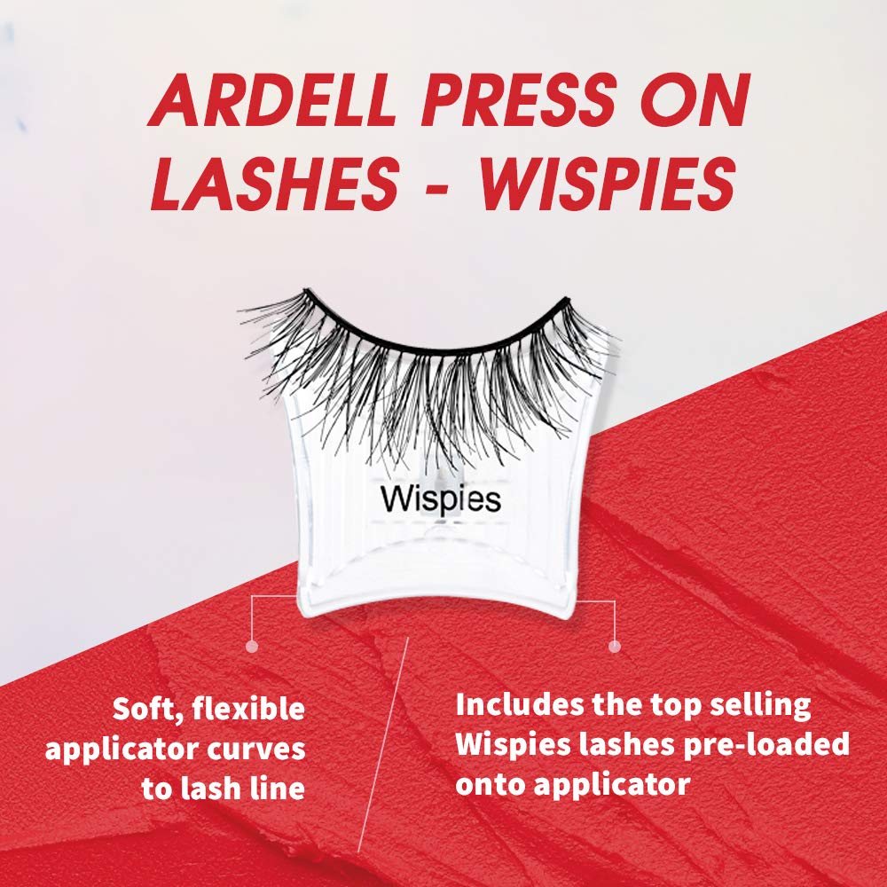 Ardell Press On Wispies False Eyelashes - Self Adhesive Lashes, No Glue Needed, Eye Makeup Enhancement, 4 Pack - Image 3