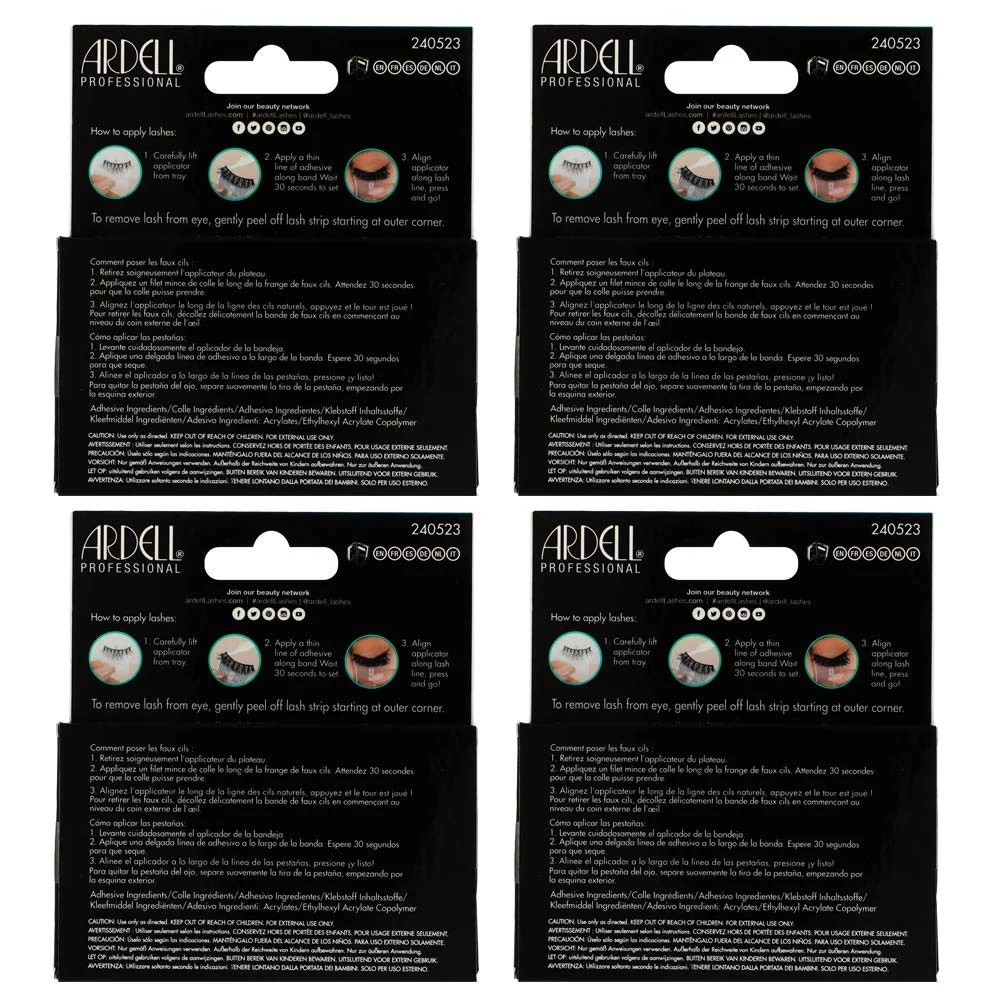 Ardell Press On Wispies False Eyelashes - Self Adhesive Lashes, No Glue Needed, Eye Makeup Enhancement, 4 Pack - Image 5