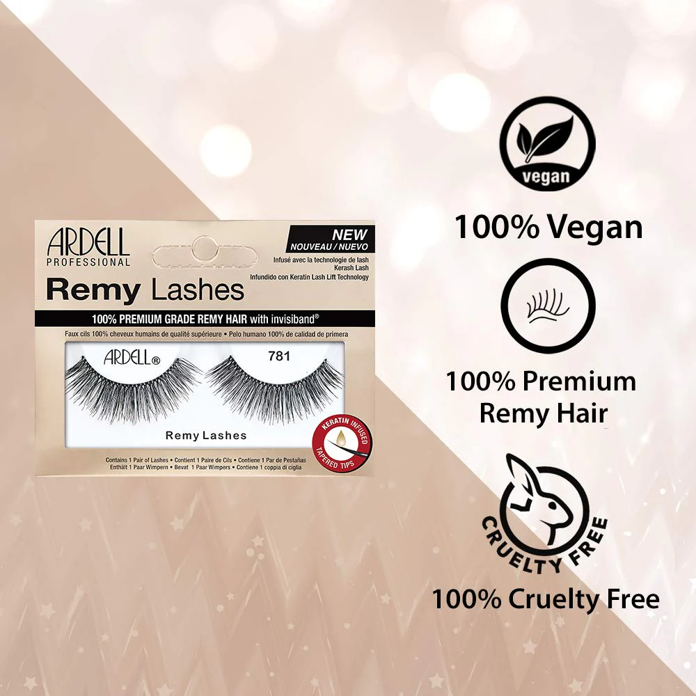 Ardell Remy Lash 781, Premium Grade Remy Hair False Lashes with Invisiband, 4 pairs - Image 2