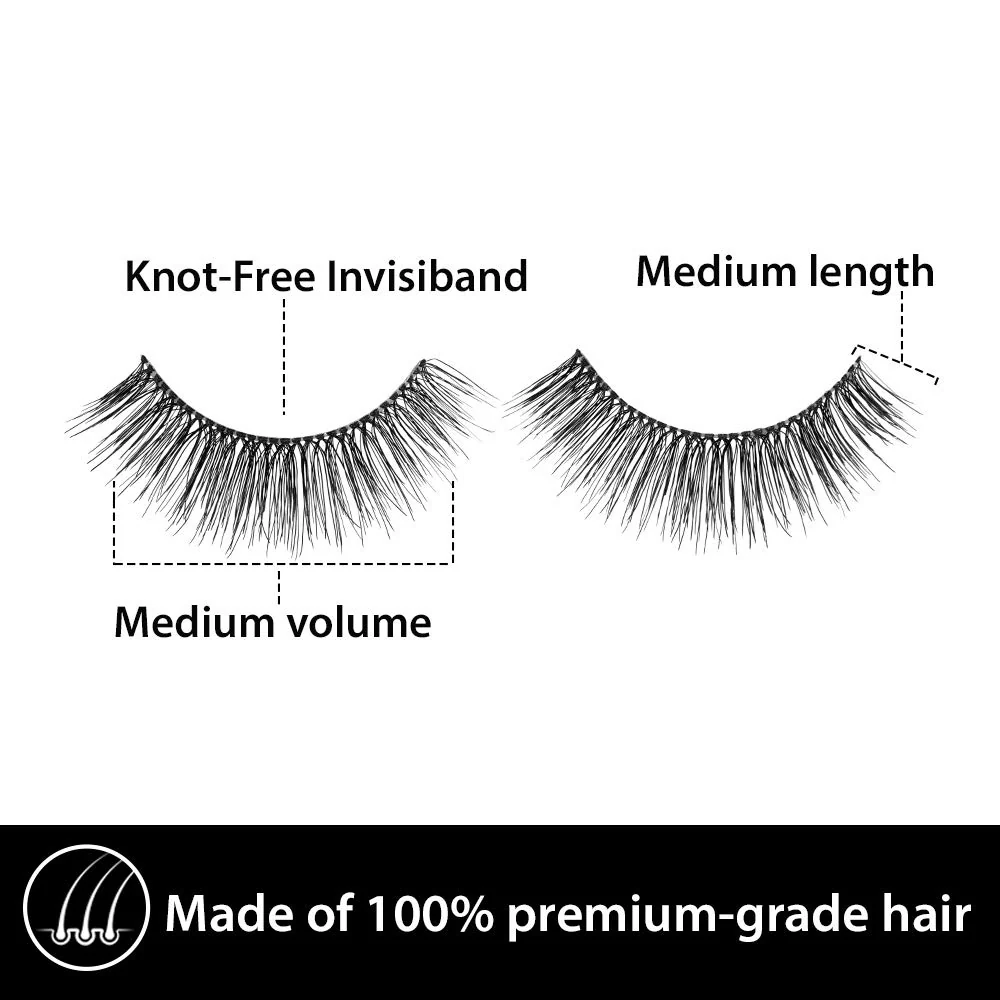Ardell Remy Lash 781, Premium Grade Remy Hair False Lashes with Invisiband, 4 pairs - Image 3