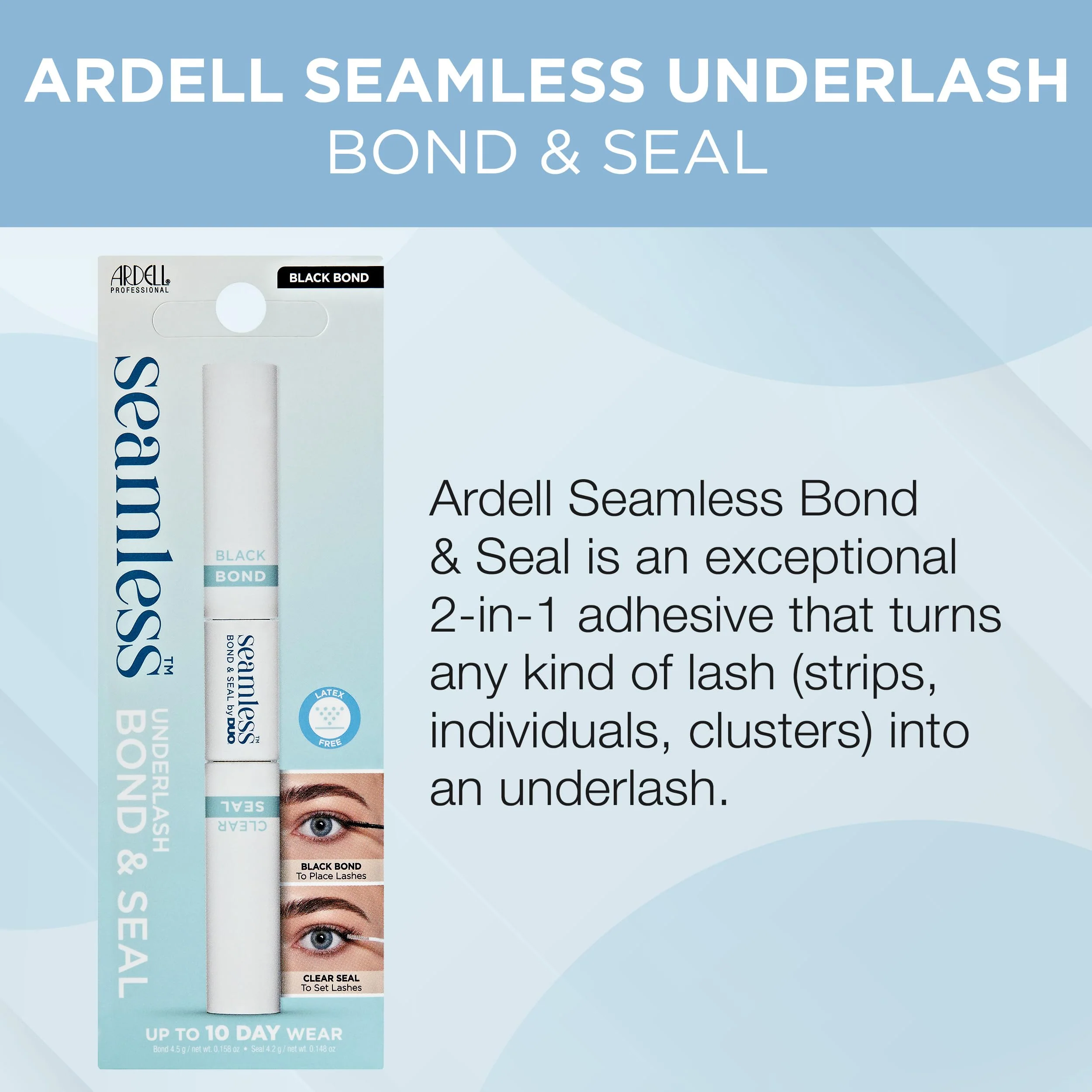 Ardell Seamless Eyelash Extension Bond & Seal, Long-Lasting Lash Adhesive and Sealant for Everyday Use - Image 3