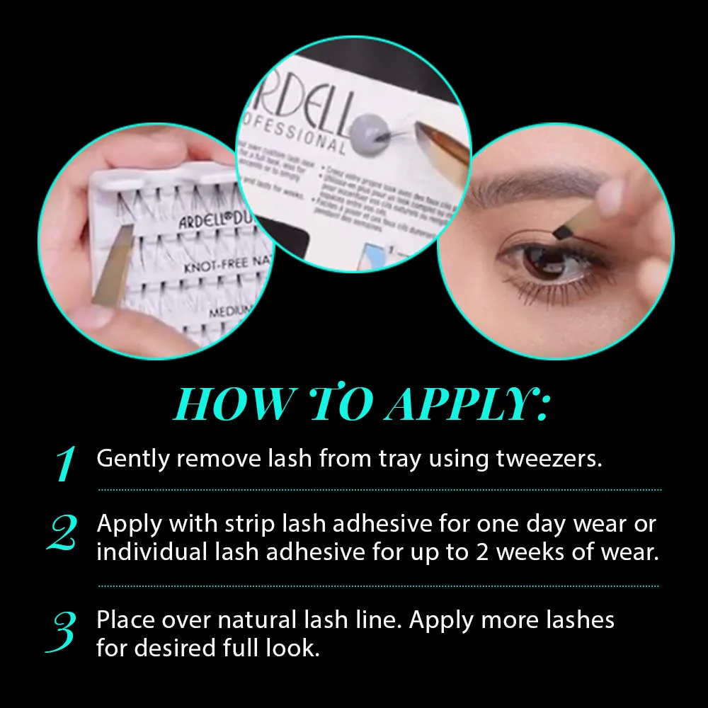 Ardell Soft Touch Individual Lashes – Knot-Free Lash Clusters, Medium Tapered False Eyelashes, 4 Pack - Image 5