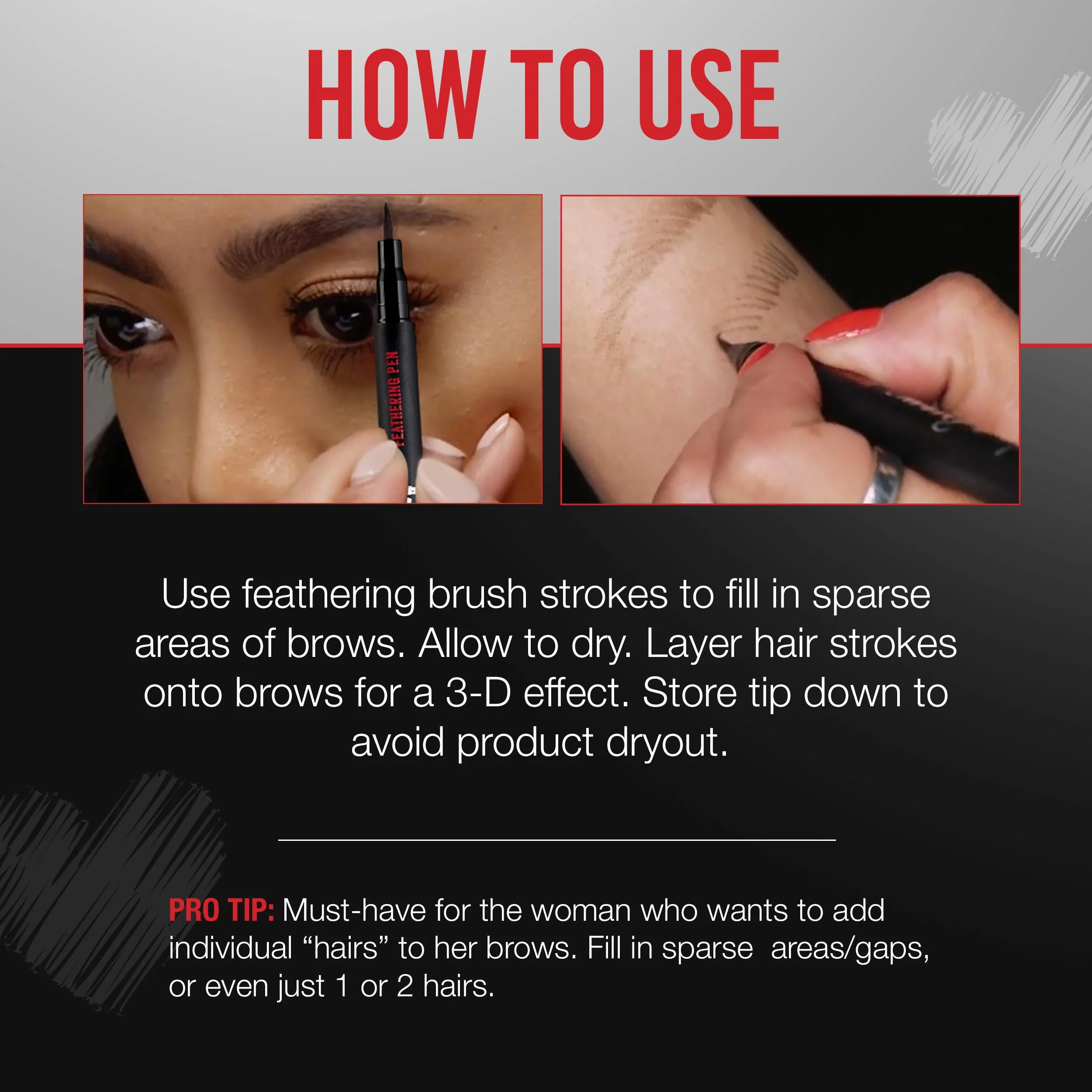 Ardell Stroke a Brow Pencil Feathering Eyebrow Pen – Precise Micro-Tip, Long-Lasting Waterproof Eyebrow, Precision Tip, Dark Brown, 1 Pack - Image 5