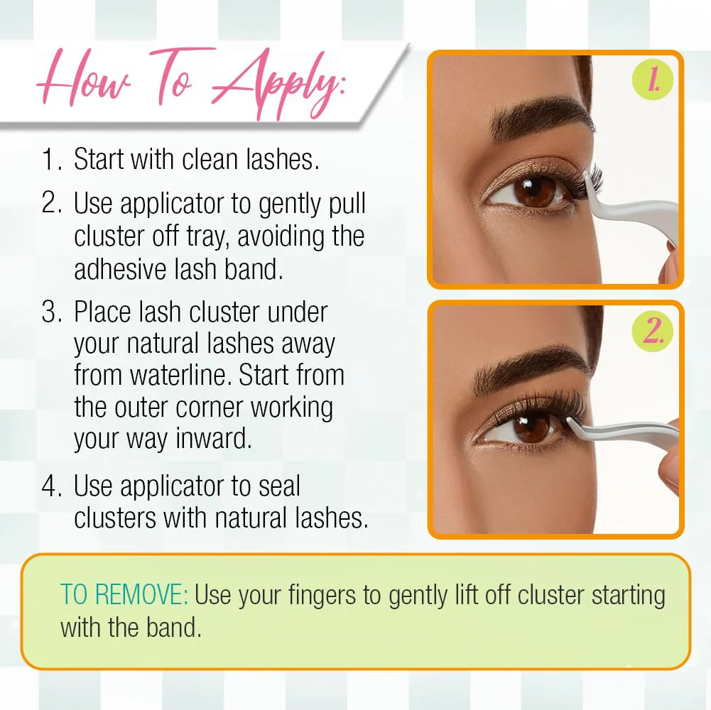 Ardell Winks Press On Eyelash Extensions, Volume - DIY Clusters, 30 Individual Lashes, Natural Look with Applicator, 1 Pack - Image 7
