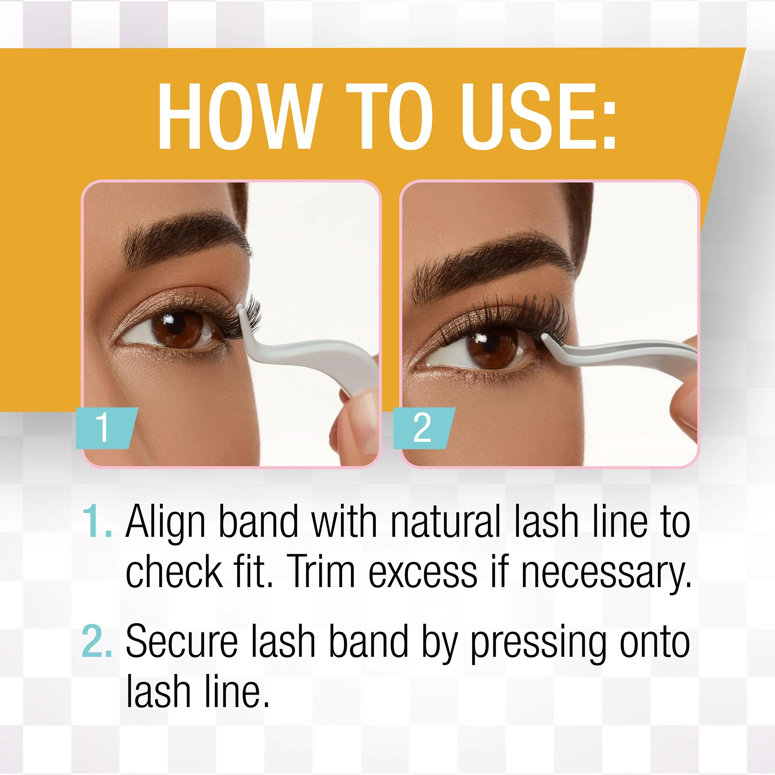 Ardell Winks Self Adhesive Eyelashes – Peace Style, Press on Lashes No Glue Needed, Stick On Lashes with Black Band Eyeliner Effect for Eyelashes Natural Look, 1 Pair - Image 5