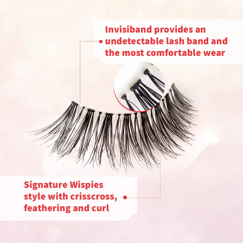 Ardell Wispies False Eyelashes 113 - Black, Natural Look Wispy Lashes, Soft & Lightweight Strip, 5 Pairs, 1 Pack - Image 3