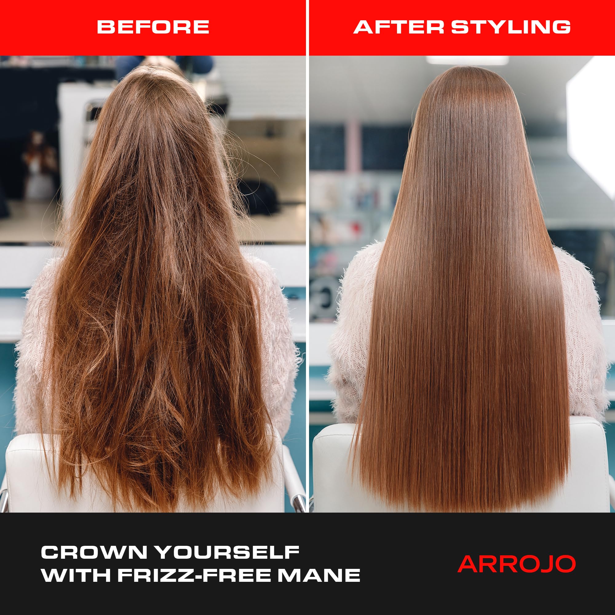 Arrojo Defrizz Serum, 4oz – Sulfate & Paraben-Free Hair Serum for Frizzy and Damaged Hair for Men & Women – Lavender-Pear Scented - Image 2