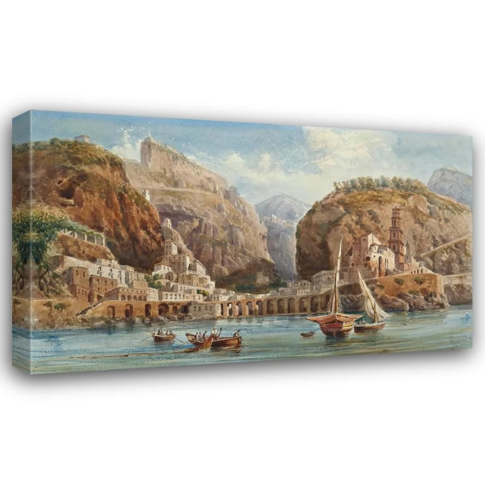 ArtDirect Fishing at Atrani on the Amalfi coast Custom Framed Art Print Giclee Print or Canvas Options with Various Sizes and Customization by Giovanni Lanza - Image 4