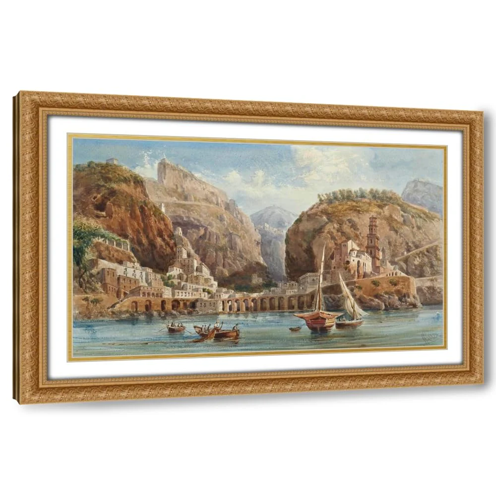 ArtDirect Fishing at Atrani on the Amalfi coast Custom Framed Art Print Giclee Print or Canvas Options with Various Sizes and Customization by Giovanni Lanza - Image 5