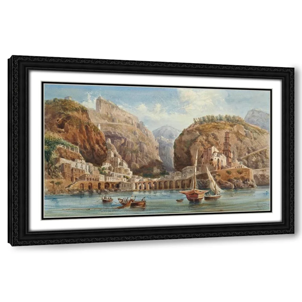 ArtDirect Fishing at Atrani on the Amalfi coast Custom Framed Art Print Giclee Print or Canvas Options with Various Sizes and Customization by Giovanni Lanza - Image 6