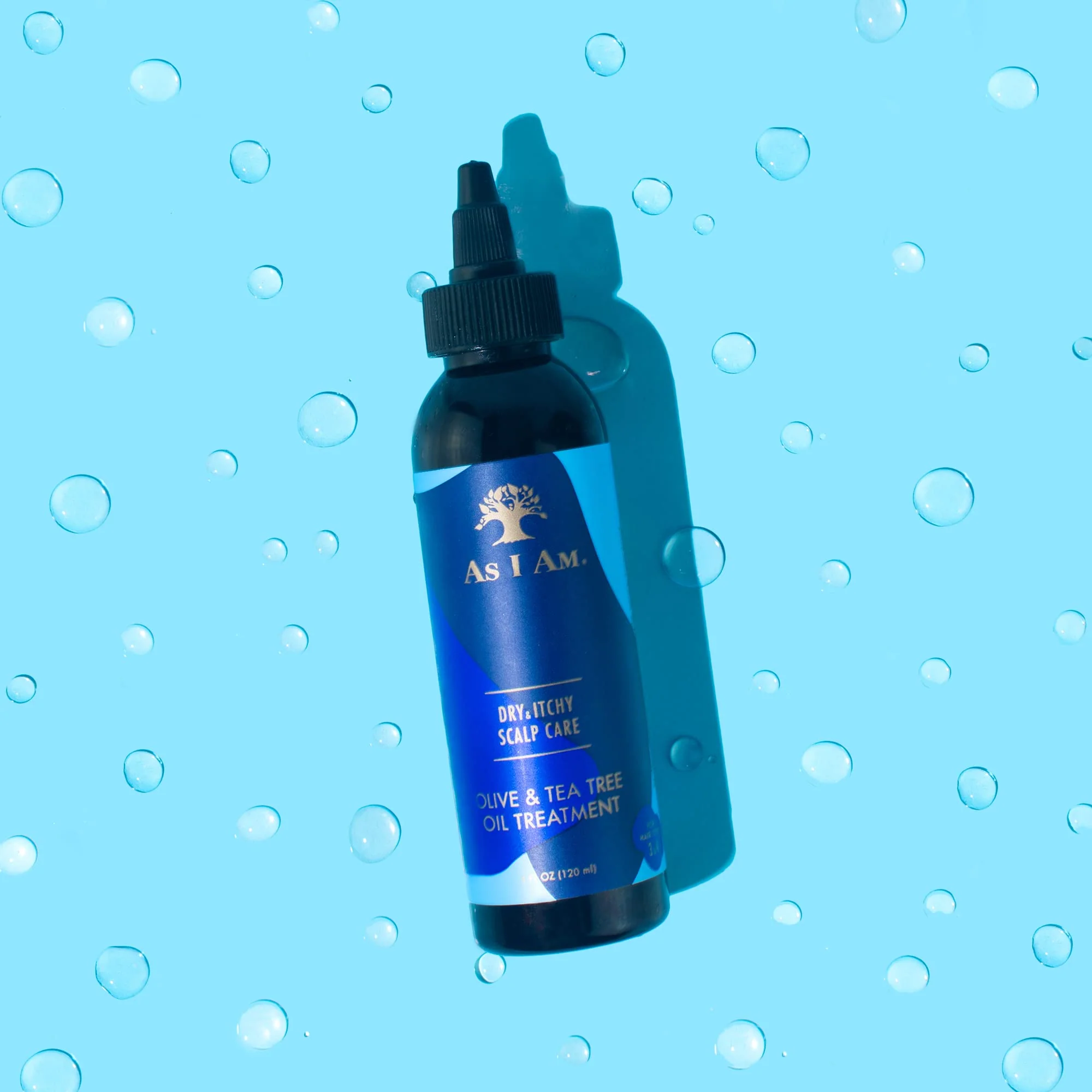 As Am Dry and Itchy Scalp Care Oil Treatment - 4 ounce - Enriched with Salicylic Acid, Olive Oil, and Tea Tree Oil - Fights Dandruff, Seborrheic Dermatitis, and Psoriasis, Blue - Image 3