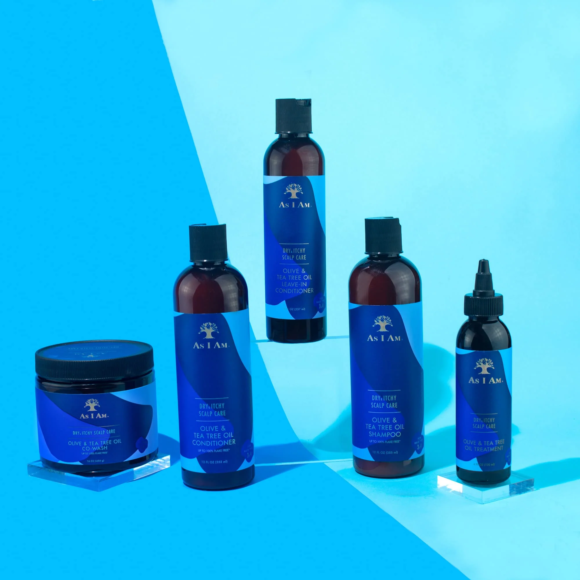 As Am Dry and Itchy Scalp Care Oil Treatment - 4 ounce - Enriched with Salicylic Acid, Olive Oil, and Tea Tree Oil - Fights Dandruff, Seborrheic Dermatitis, and Psoriasis, Blue - Image 4
