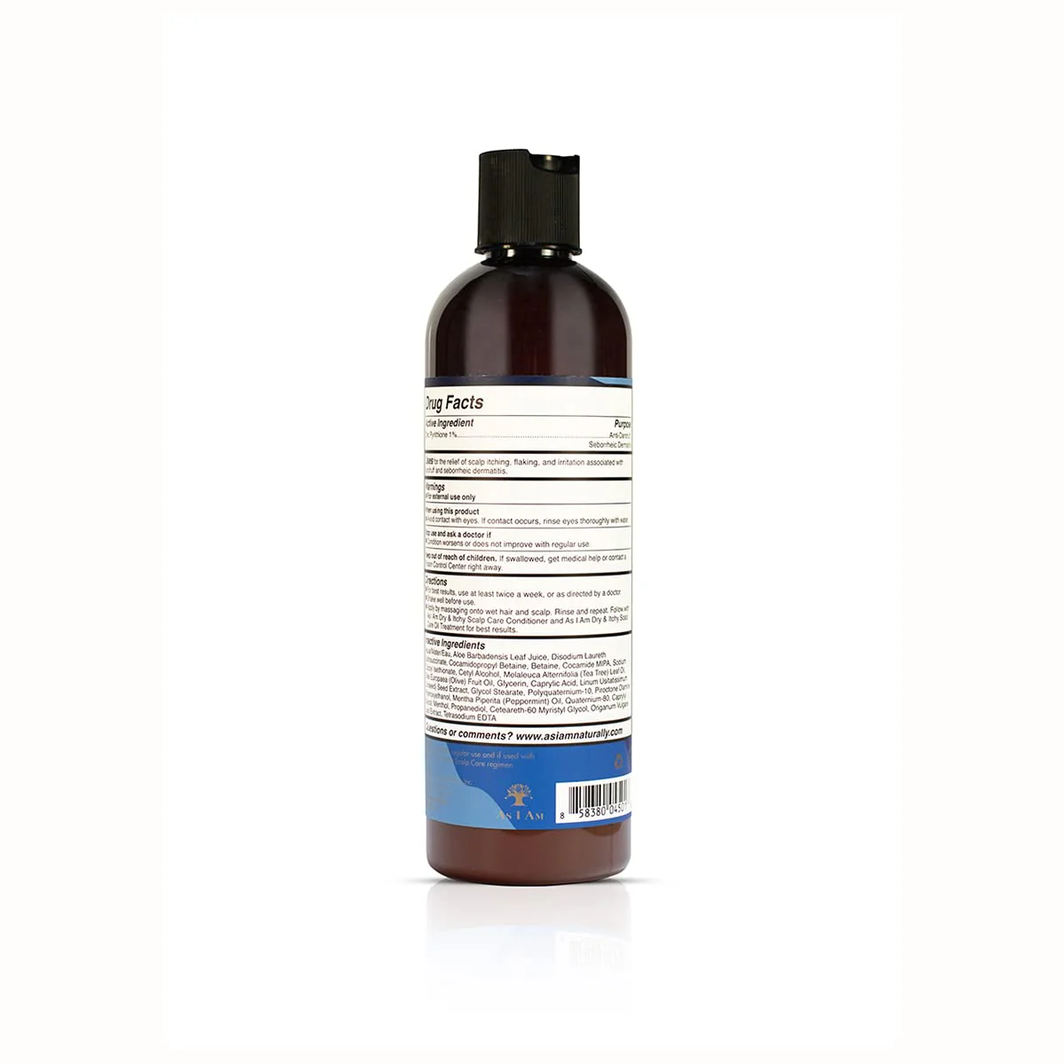 As I Am Dry & Itchy Scalp Care Shampoo - 12 ounce - Fights Dandruff and Seborrheic Dermatitis - Enriched with Zinc Pyrithione, Olive Oil, and Tea Tree Oil - Image 2