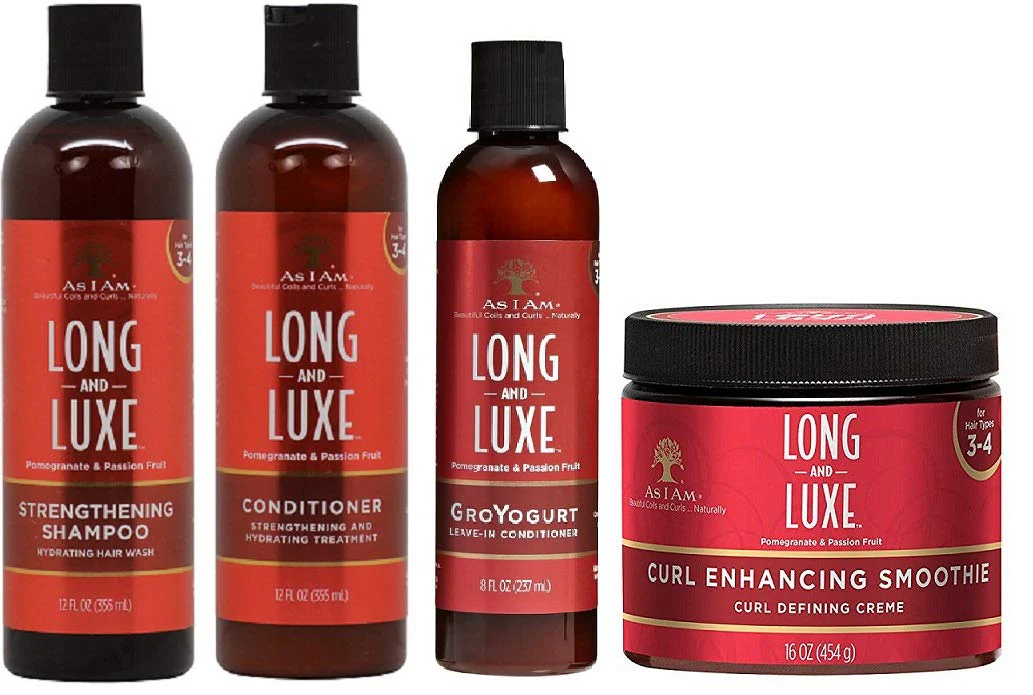 As I Am Long&Luxe Pomegranate"Shampoo+Conditioner+Leave-In+Cream" Hair Bundle - Image 2