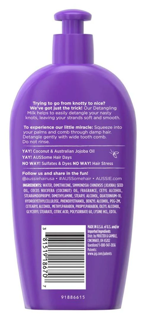 Aussie Miracle Curls Leave-In Detangler Milk 6.7 Ounce (200ml) (2 Pack) - Image 2