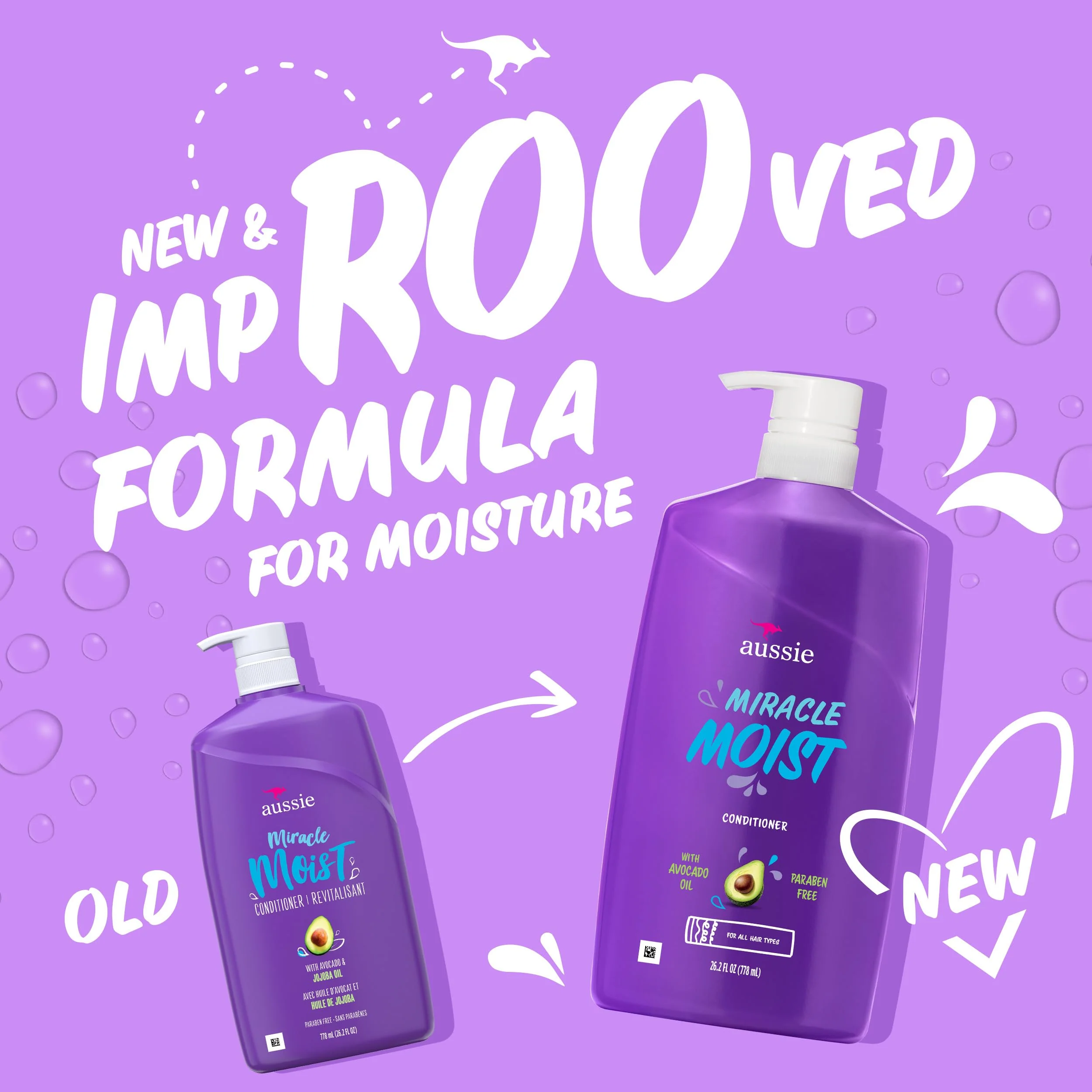 Aussie Miracle Moist with Avocado & Jojoba Oil, Paraben Free Conditioner, 26.2 fl oz - Image 2