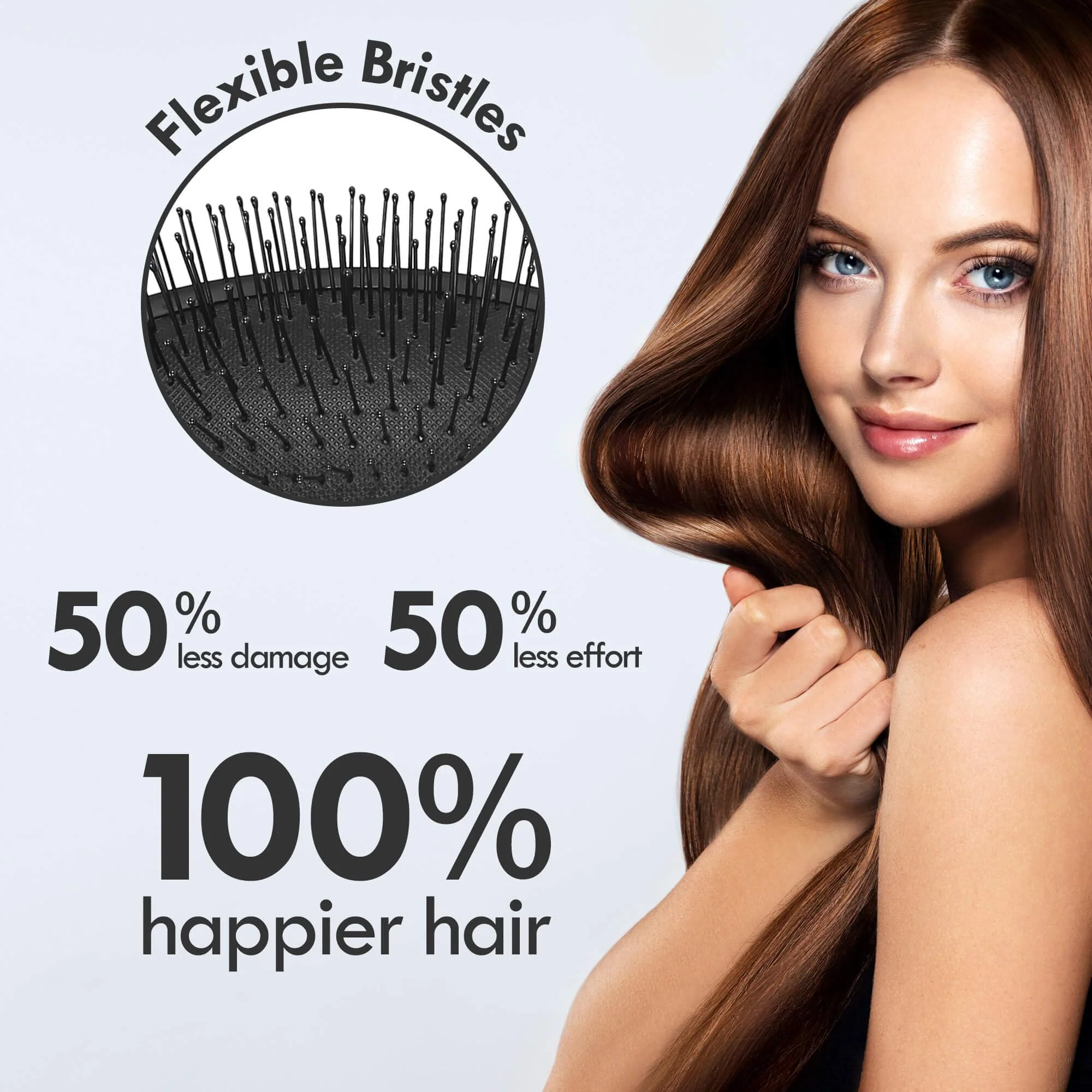 Aussumy 4 Pack Detangling Hair Brush - Air Cushion Detangler Hairbrush with Ultra Soft Bristles for Effortless Tangle Removal For Wet Dry Damaged Curly Fragile Hair for Women Men Boys Girls Adult Kids - Image 3