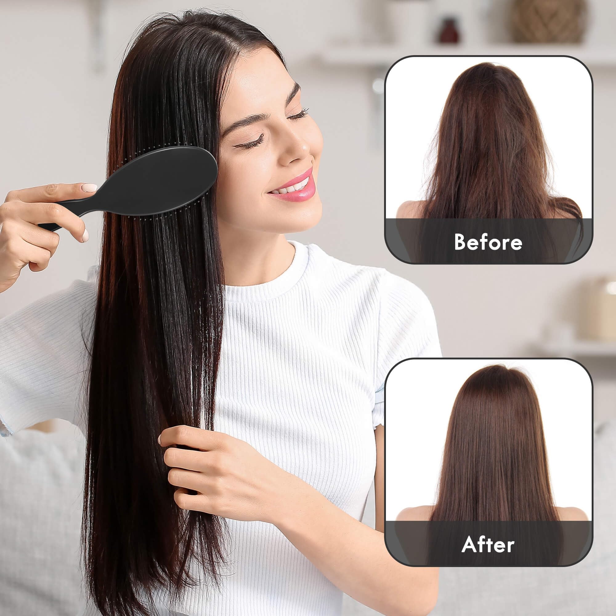 Aussumy 4 Pack Detangling Hair Brush - Air Cushion Detangler Hairbrush with Ultra Soft Bristles for Effortless Tangle Removal For Wet Dry Damaged Curly Fragile Hair for Women Men Boys Girls Adult Kids - Image 4