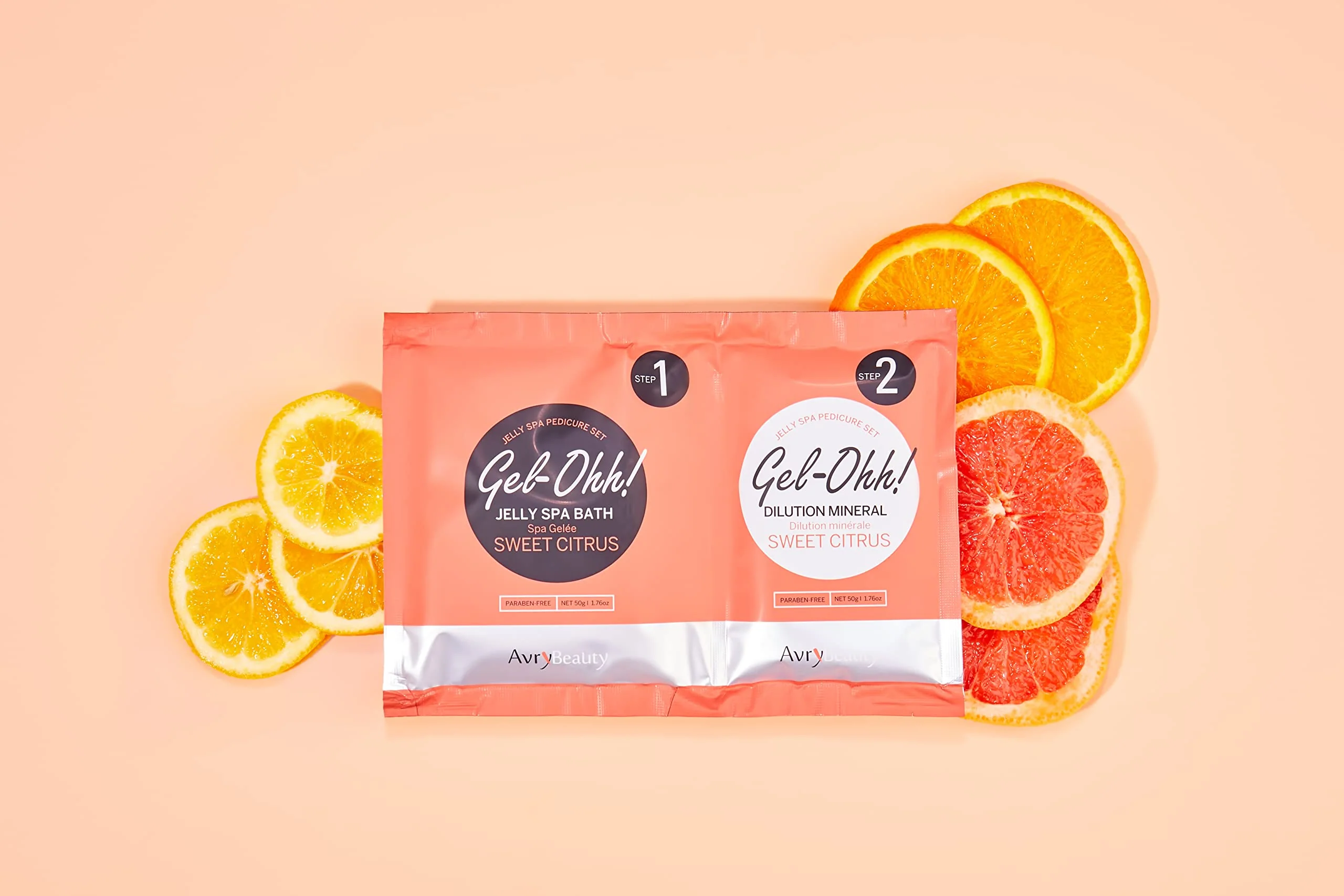 AvryBeauty Gel-Ohh Jelly Spa Bath 3 pack, Citrus Fresh, Citrus Scented, Vitamin C , Jelly Pedicure, Salon Services, Pedicure, Salon Pedi, Relaxation, Heat & Aroma Therapy, Foot Care - Image 2