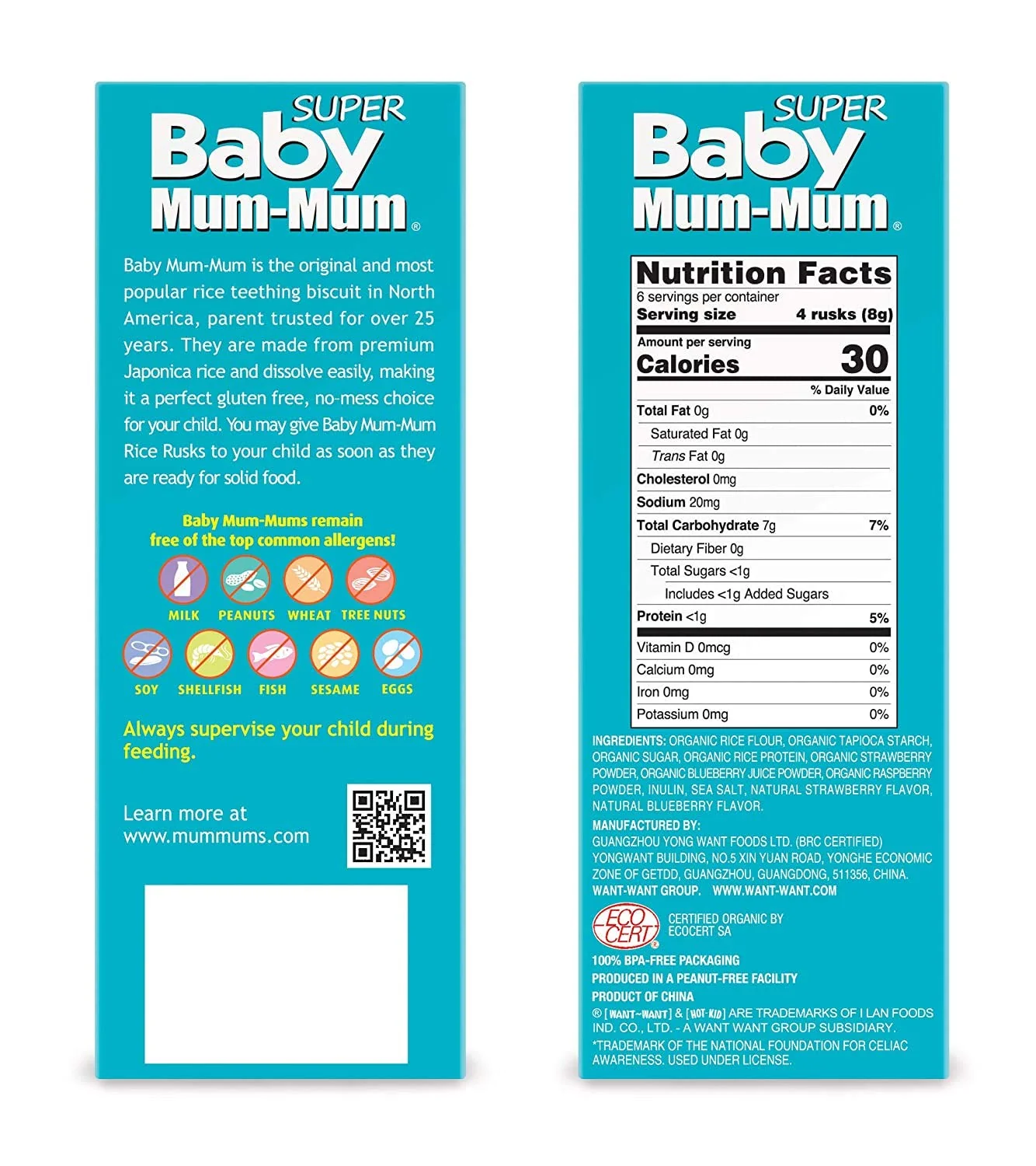 Baby Mum-Mum Organic Gentle Teething Crackers, Super Berry | 24 Count (Pack of 6) | Gluten Free, Allergen Free, Non-GMO | Baby Snacks, Teether Relief Rice Rusk Cookies for Babies - Image 3