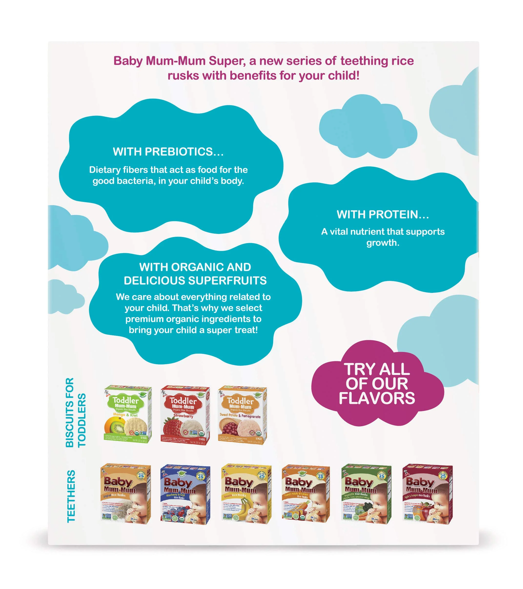Baby Mum-Mum Organic Gentle Teething Crackers, Super Berry | 24 Count (Pack of 6) | Gluten Free, Allergen Free, Non-GMO | Baby Snacks, Teether Relief Rice Rusk Cookies for Babies - Image 8