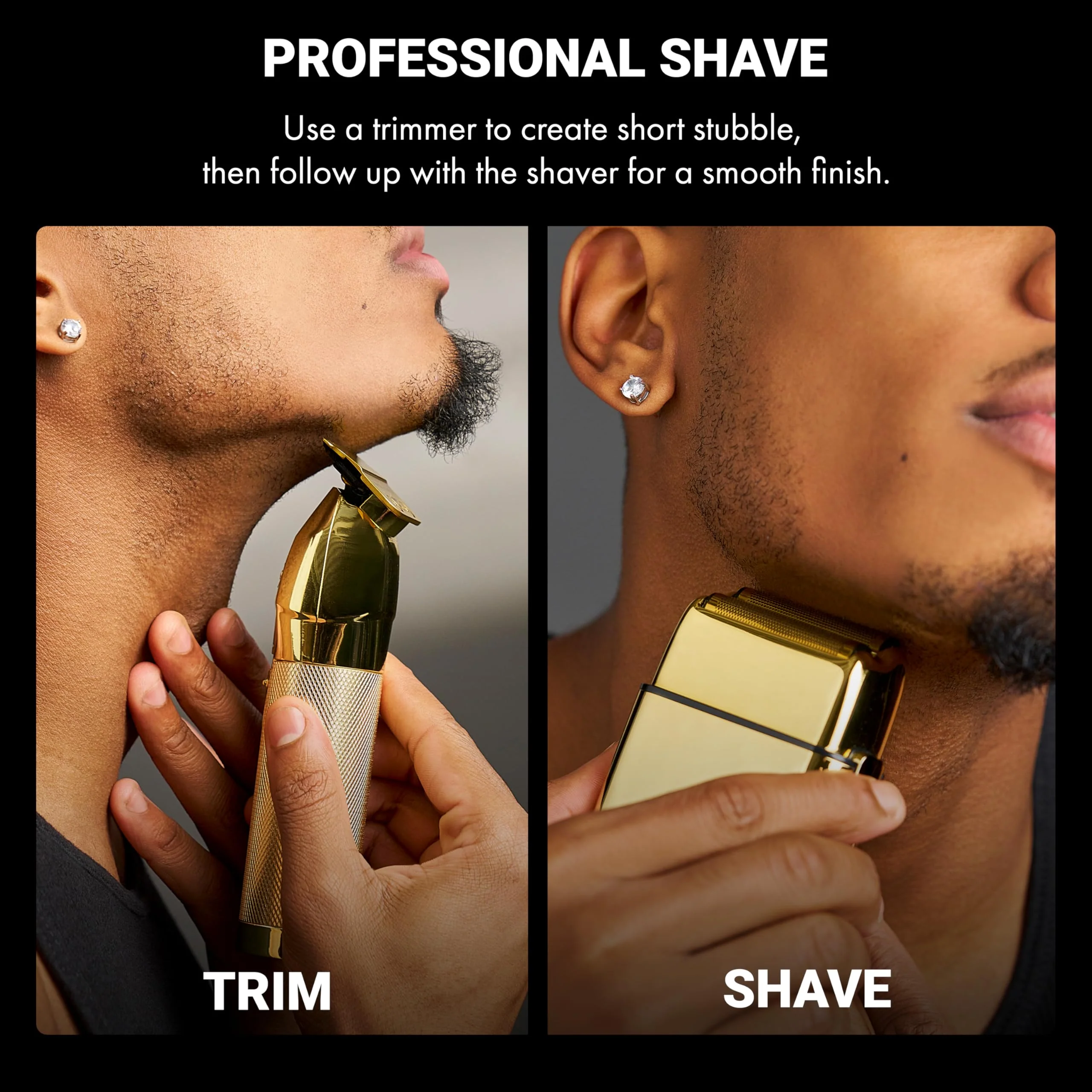 BaBylissPRO Barberology Double Foil Shaver FXFS2B BLACKFX Professional Electric Shaver - Image 3