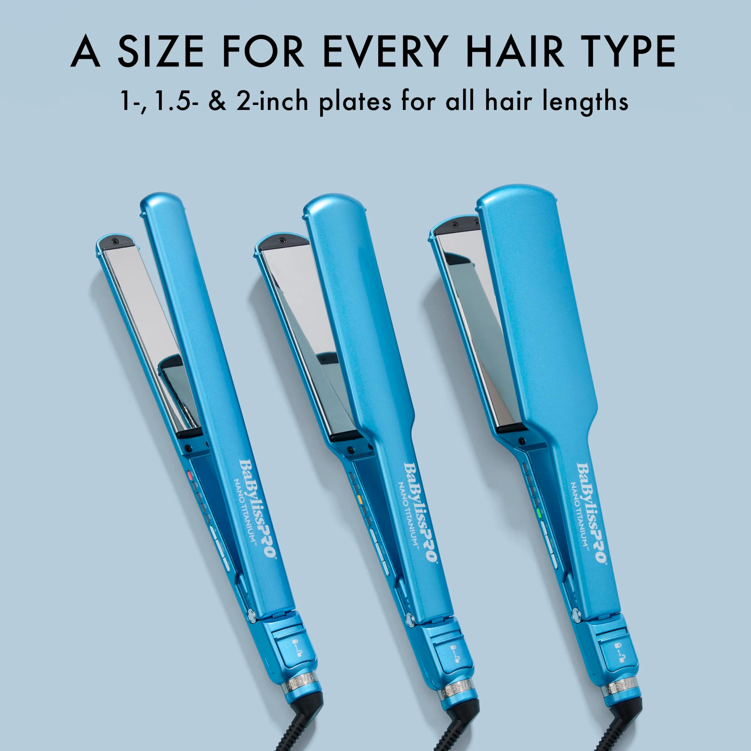 BaBylissPRO Flat Iron Hair Straightener, 1 Inch Digital Nano Titanium, Hair Styling Tools & Appliances, BNT4172T - Image 2