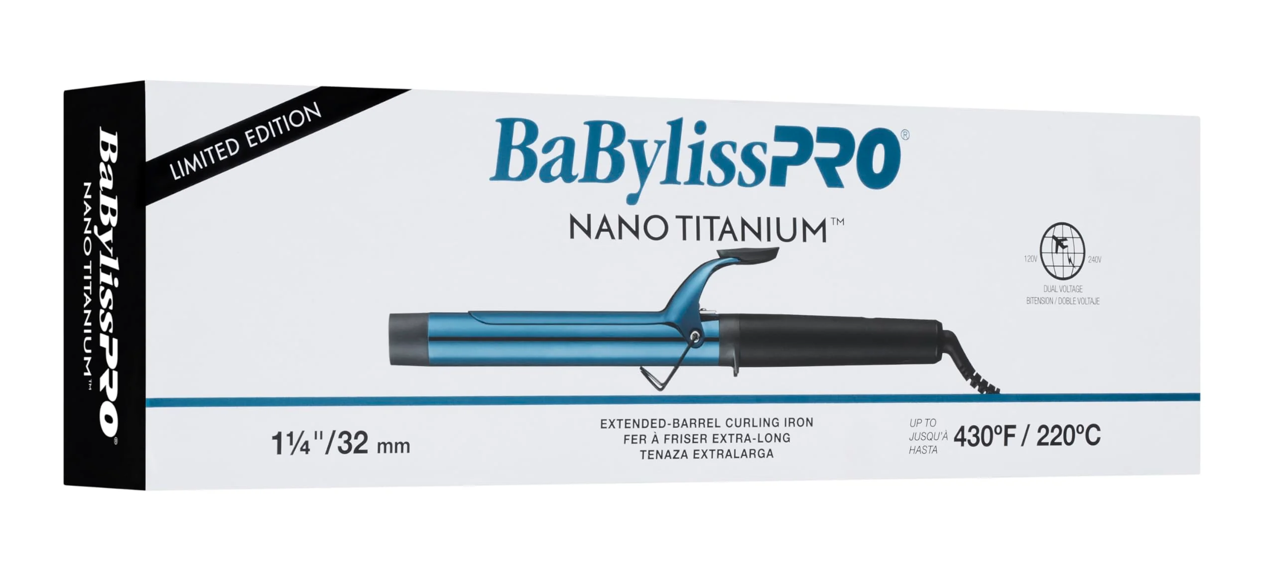 BaBylissPRO Limited Edition 1 1/4" Nano Titanium Extended Barrel Curling Iron - Image 3