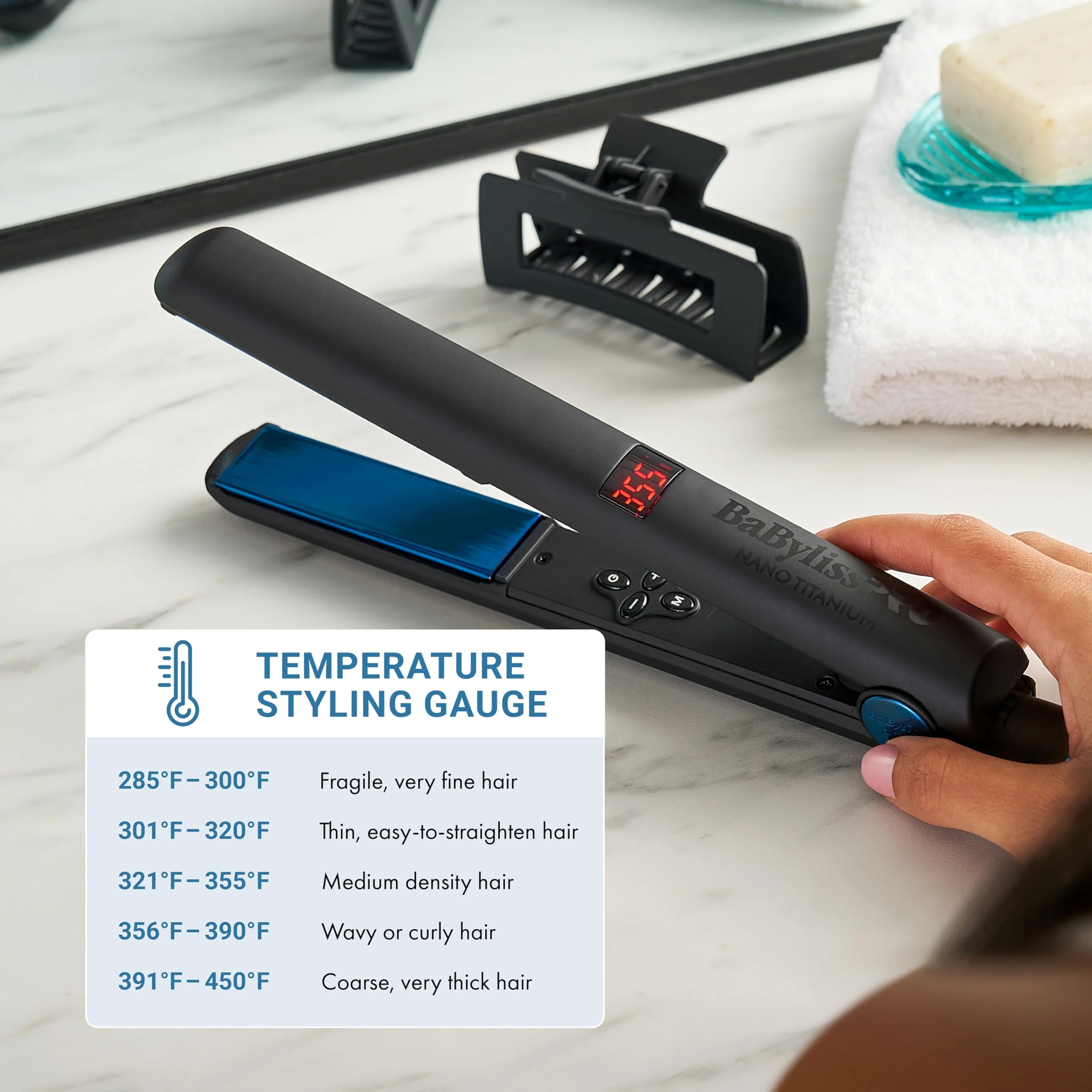 BaBylissPRO Limited Edition 1" Nano Titanium Digital Hair Straightener - Image 2