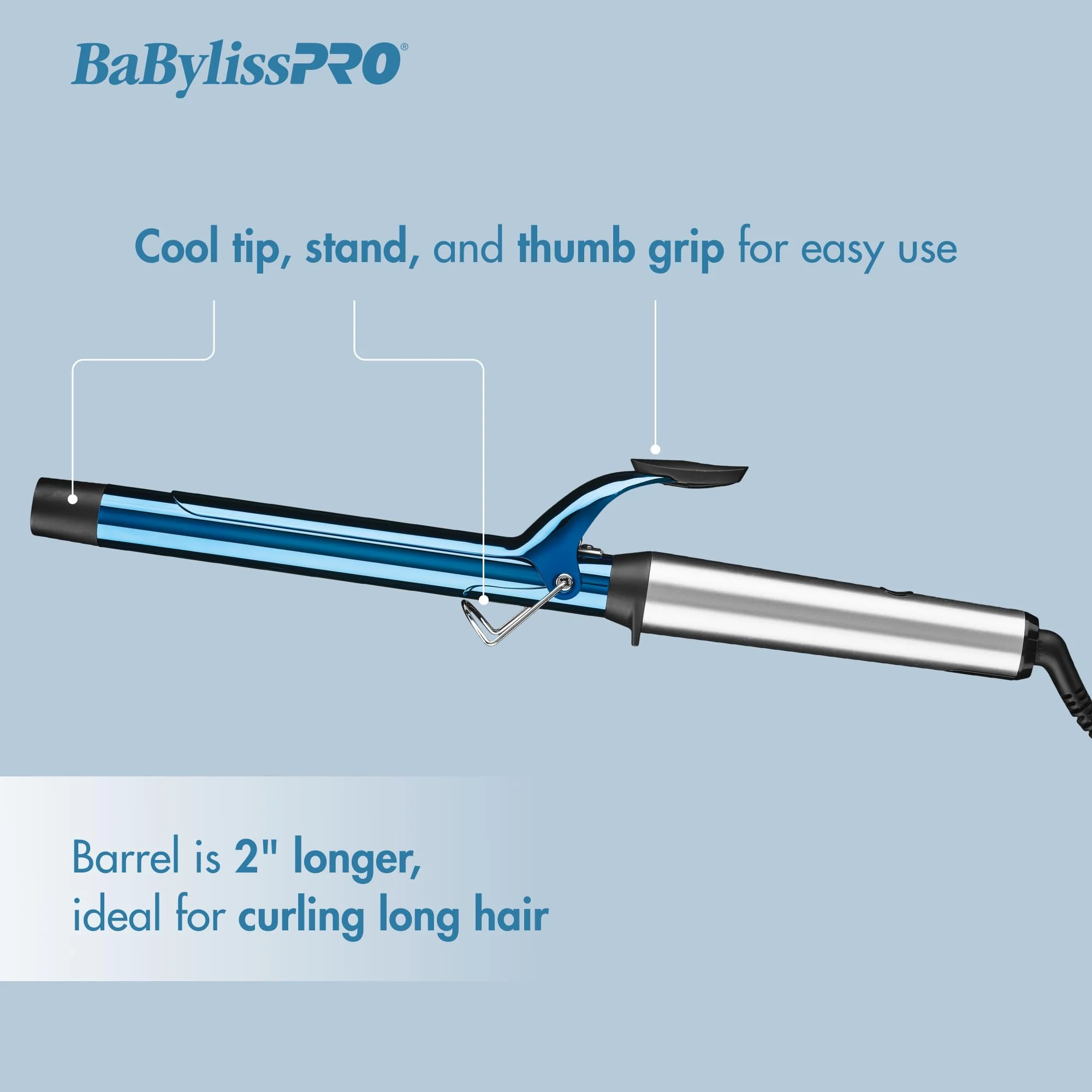 BaBylissPRO Nano Titanium 1" Curved Styling Iron and 1" Extended -Barrel Curling Iron Prepack - Image 4