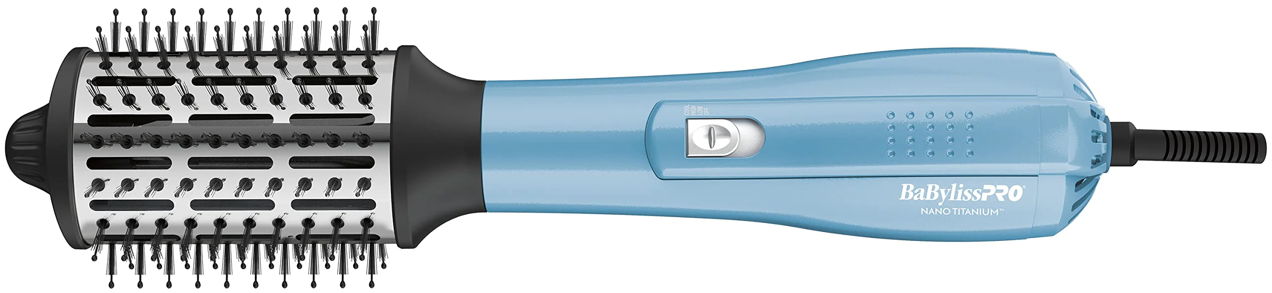 BabylissPRO Nano Titanium Professional 2.5" Hot Air Dryer Brush For Styling And Drying