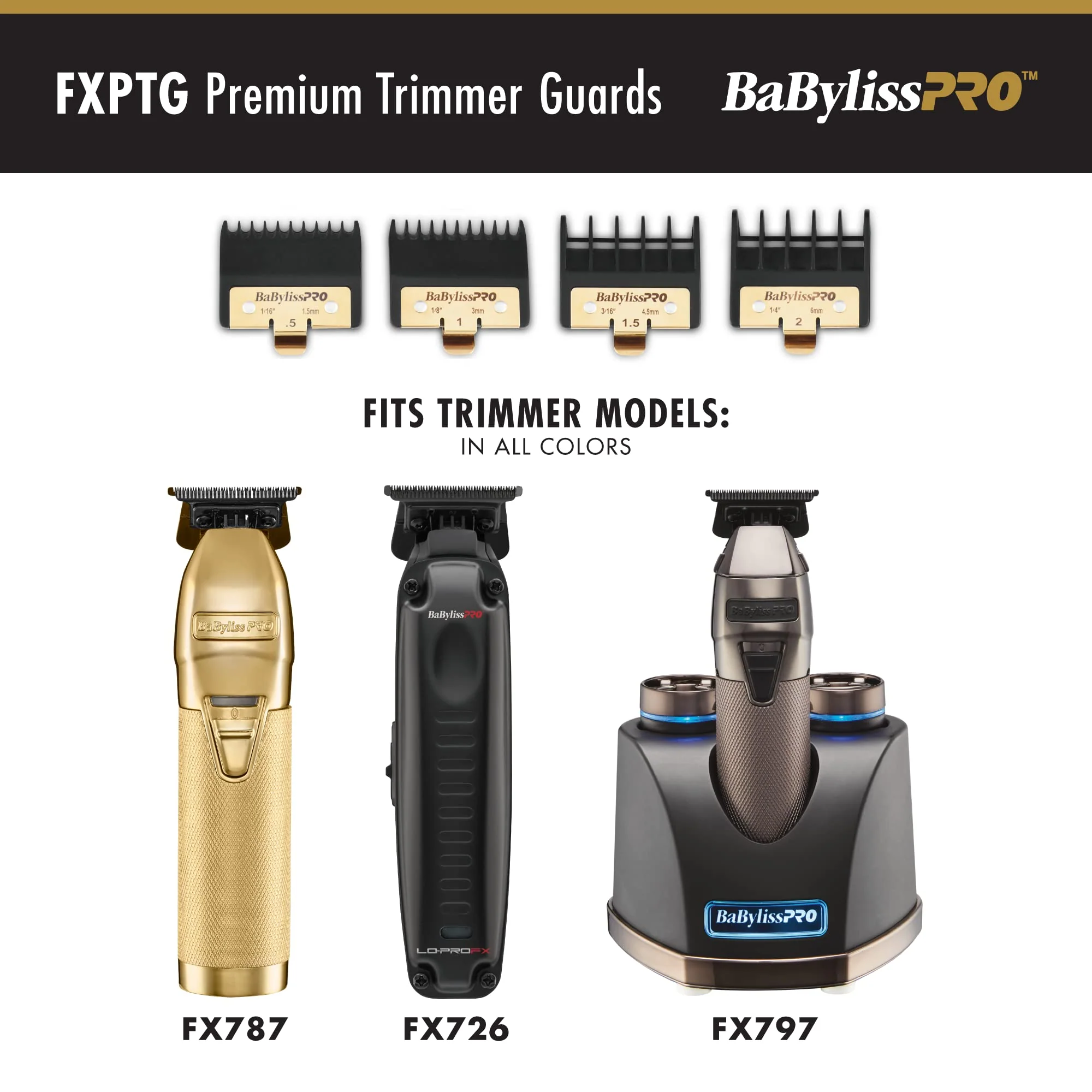 BaBylissPRO Premium Trimmer Guards for FX797,FX787, FX726 - Image 2