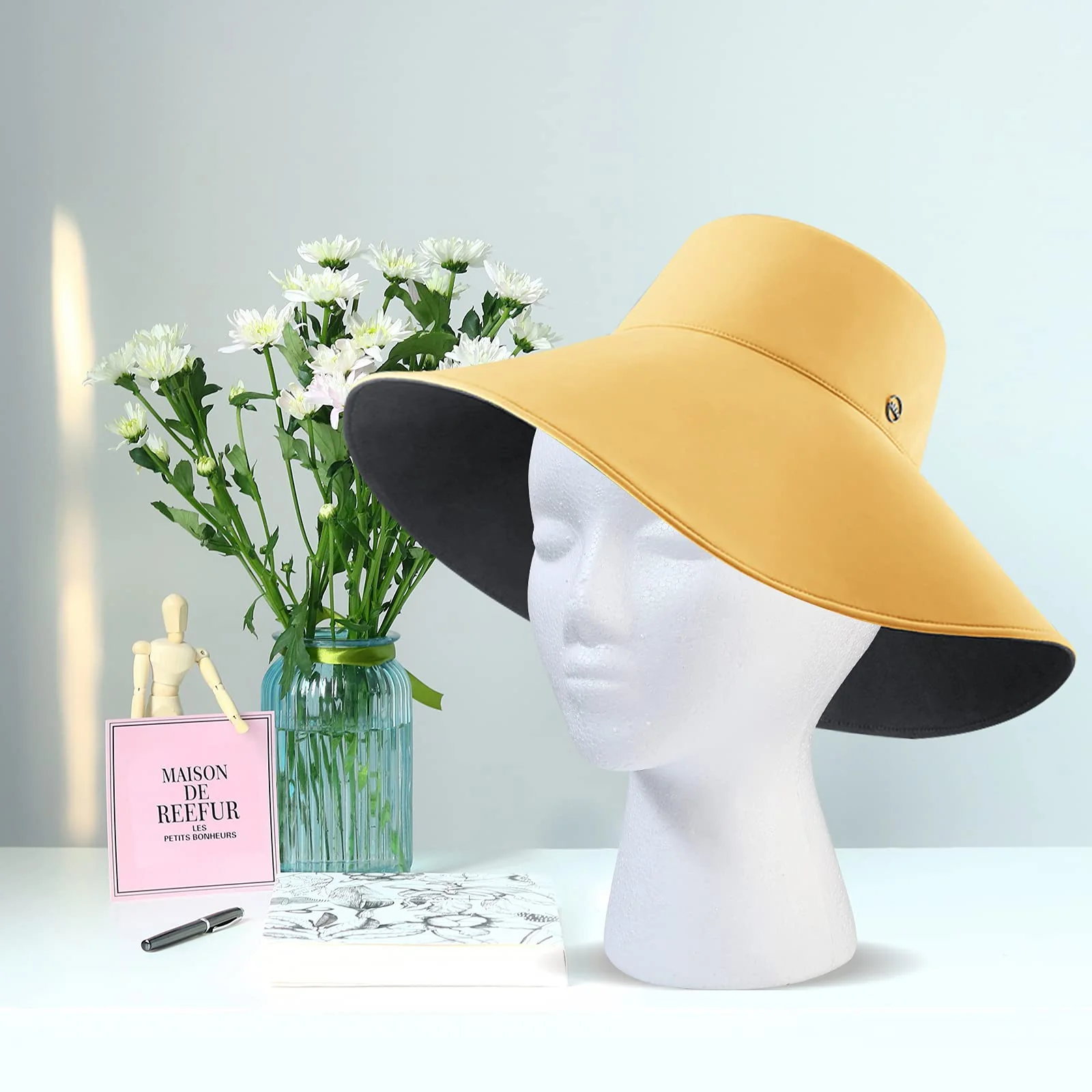 BALABALA 3 Pack Foam Wig Head Stand, Female Styrofoam Mannequin Head with Long Neck for Wig Display, Hat Holder, Salon & Travel, White Foam Head Model - Image 5