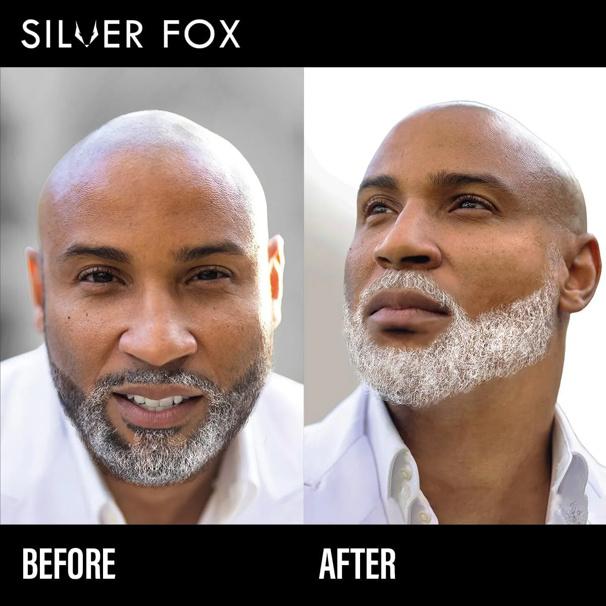 Barbers Choice Silver Line, Facial Hair Brush on Temporary Color for Silver Fox Men- Instantly Brighten White Beards, Mustache & Sideburns, Less Yellow, Easy Application, Arctic White - Image 4