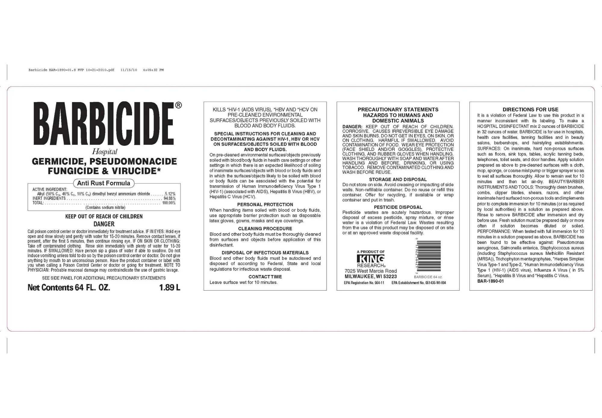 BARBICIDE Disinfectant Jar and Concentrate Starter Set (21 Oz Jar + 16 Fl Oz)– Professional Salon, Spa & Barber Tool Sanitizing Kit - Image 7