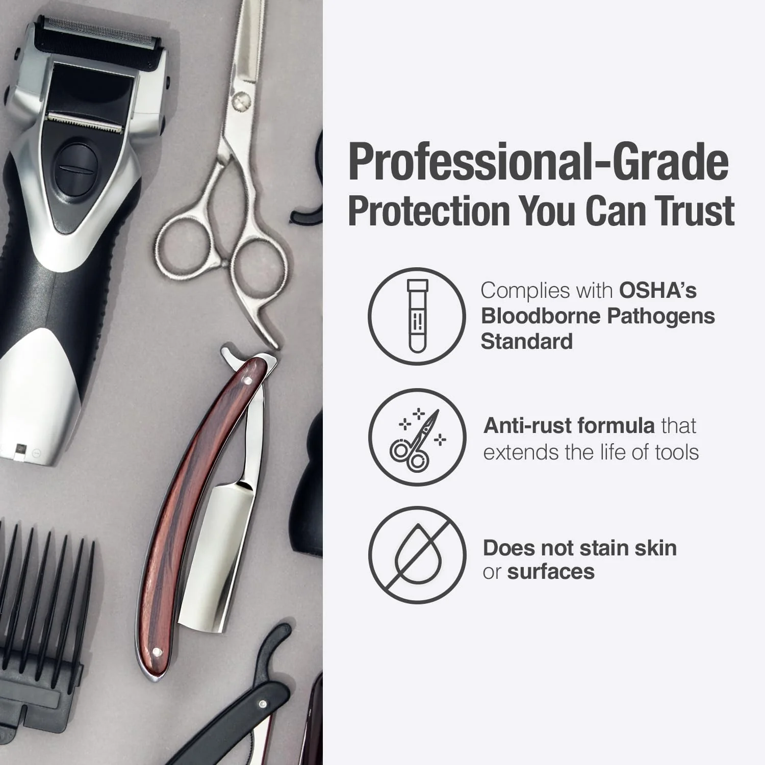 BARBICIDE Gallon Disinfectant Concentrate | EPA-Registered, Hospital-Grade Germicide for Salons & Barbershops | Anti-Rust Solution for Shears, Combs & Professional Tools | EPA-Registered - Image 5