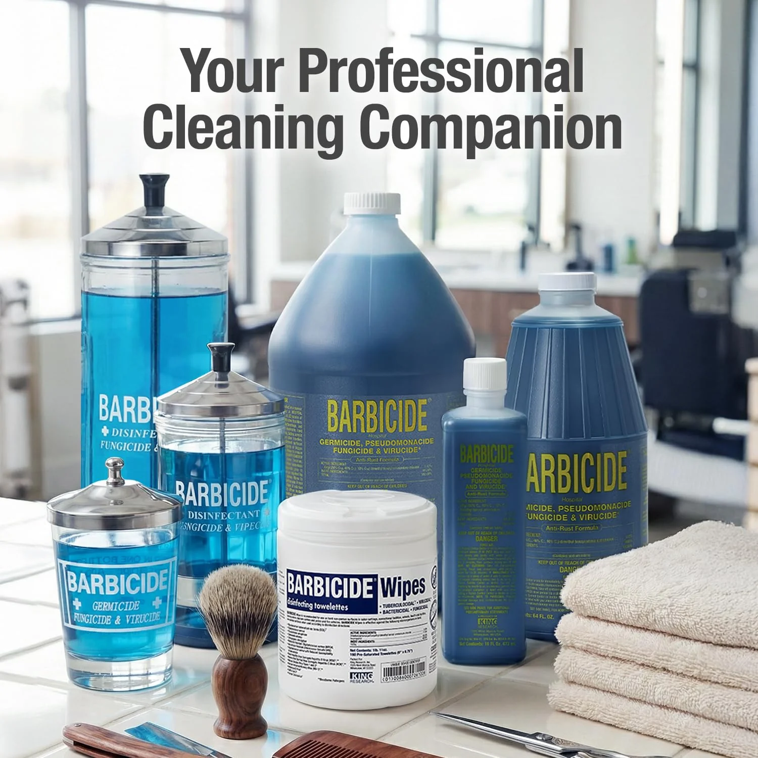 BARBICIDE Gallon Disinfectant Concentrate | EPA-Registered, Hospital-Grade Germicide for Salons & Barbershops | Anti-Rust Solution for Shears, Combs & Professional Tools | EPA-Registered - Image 7