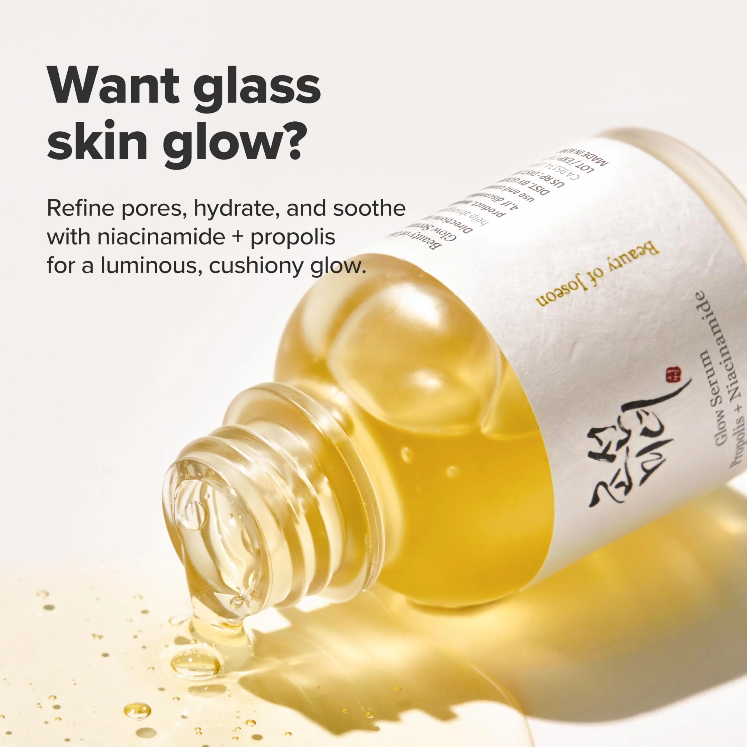 Beauty of Joseon Glow Serum Propolis and Niacinamide Hydrating Facial Soothing Moisturizer for Irritated Uneven Skin Tone, Korean Skin Care, 60ml, 2 Fl.Oz - Image 3