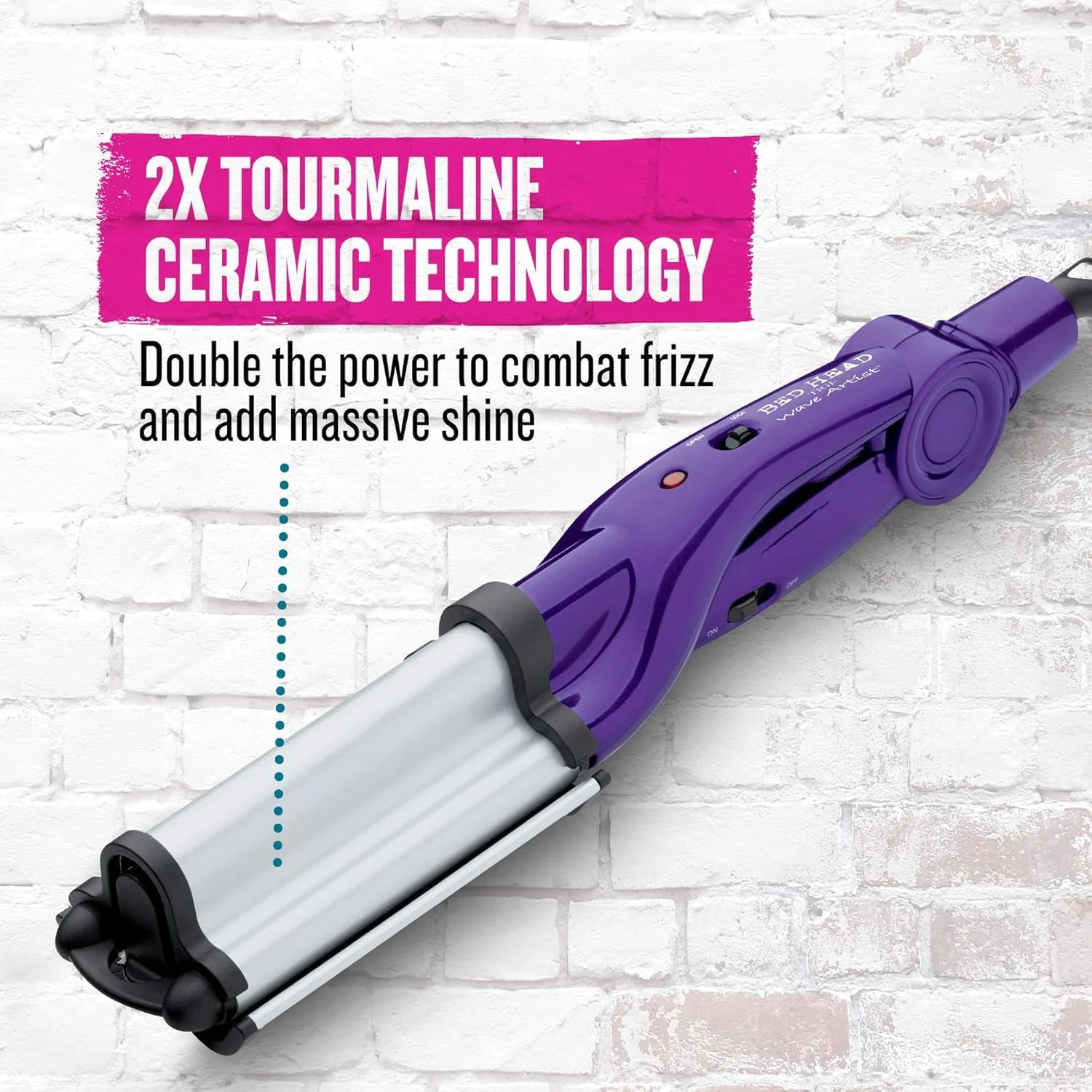 Bed Head Wave Artist Deep Waver | Combat Frizz, Get Long Lasting Results, & Add Massive Shine for Beachy Waves | With Tourmaline Ceramic Technology (Purple) - Image 3