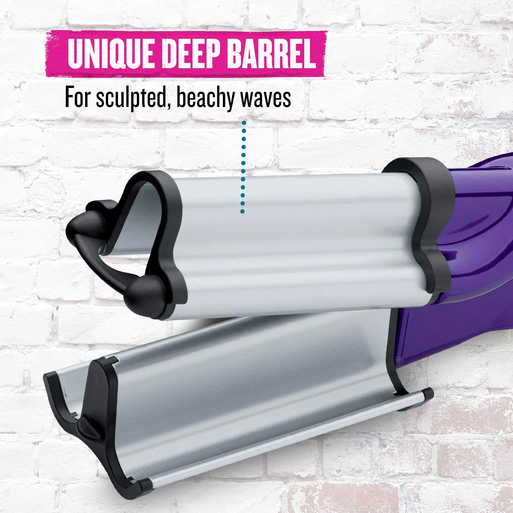 Bed Head Wave Artist Deep Waver | Combat Frizz, Get Long Lasting Results, & Add Massive Shine for Beachy Waves | With Tourmaline Ceramic Technology (Purple) - Image 4